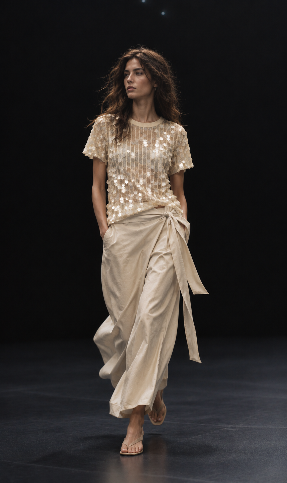 Camiseta Lumière de lentejuelas suaves