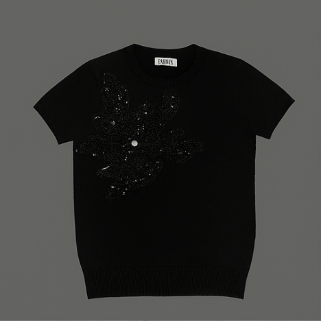 T-Shirt Punto Aplicación Floral