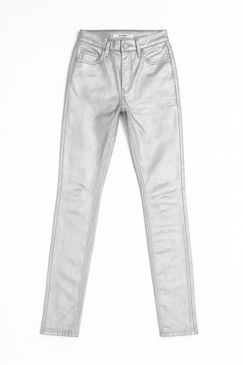 Pantalón vaquero Skinny Acabado Plateado