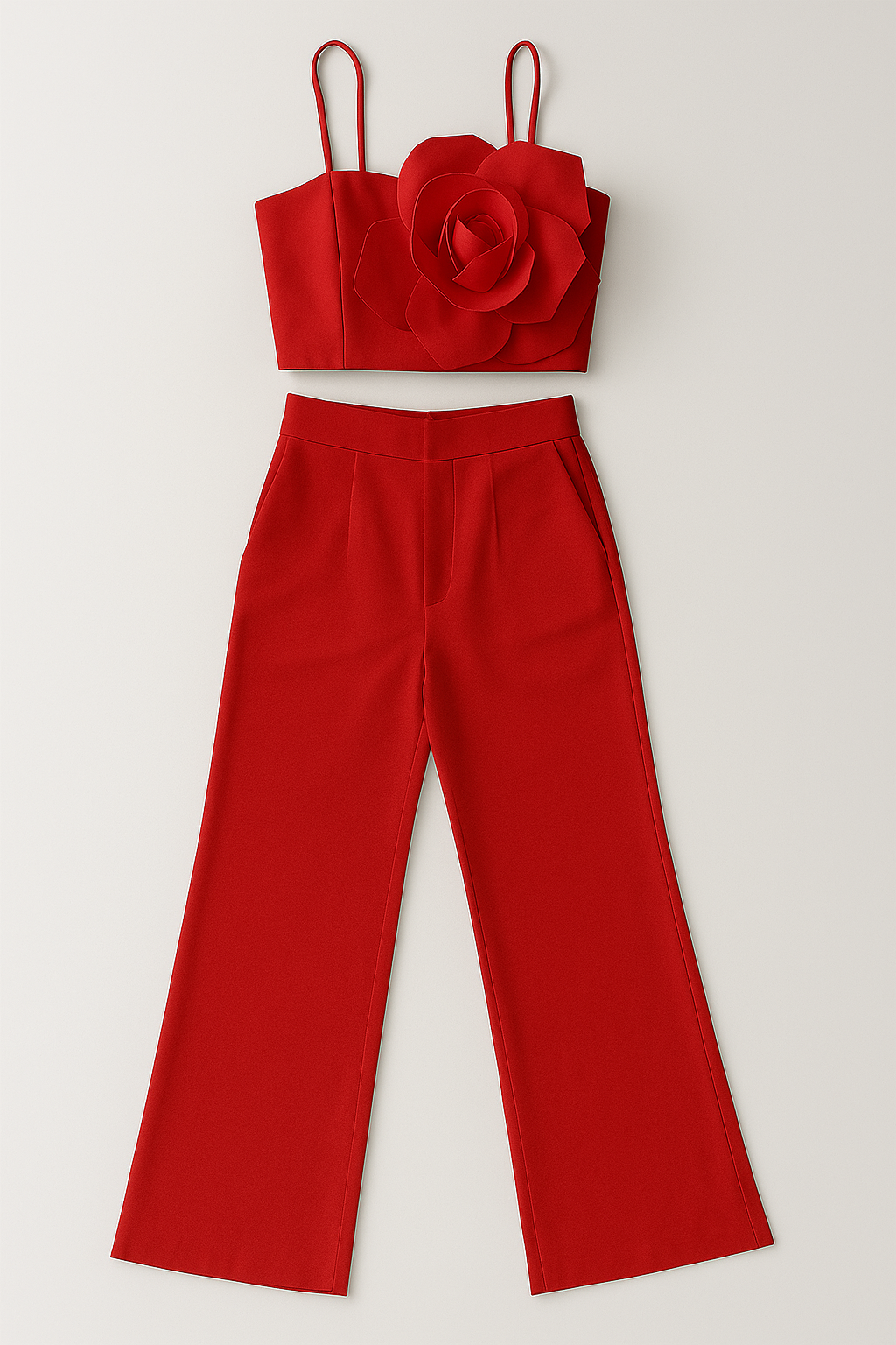 Conjunto flor escultural