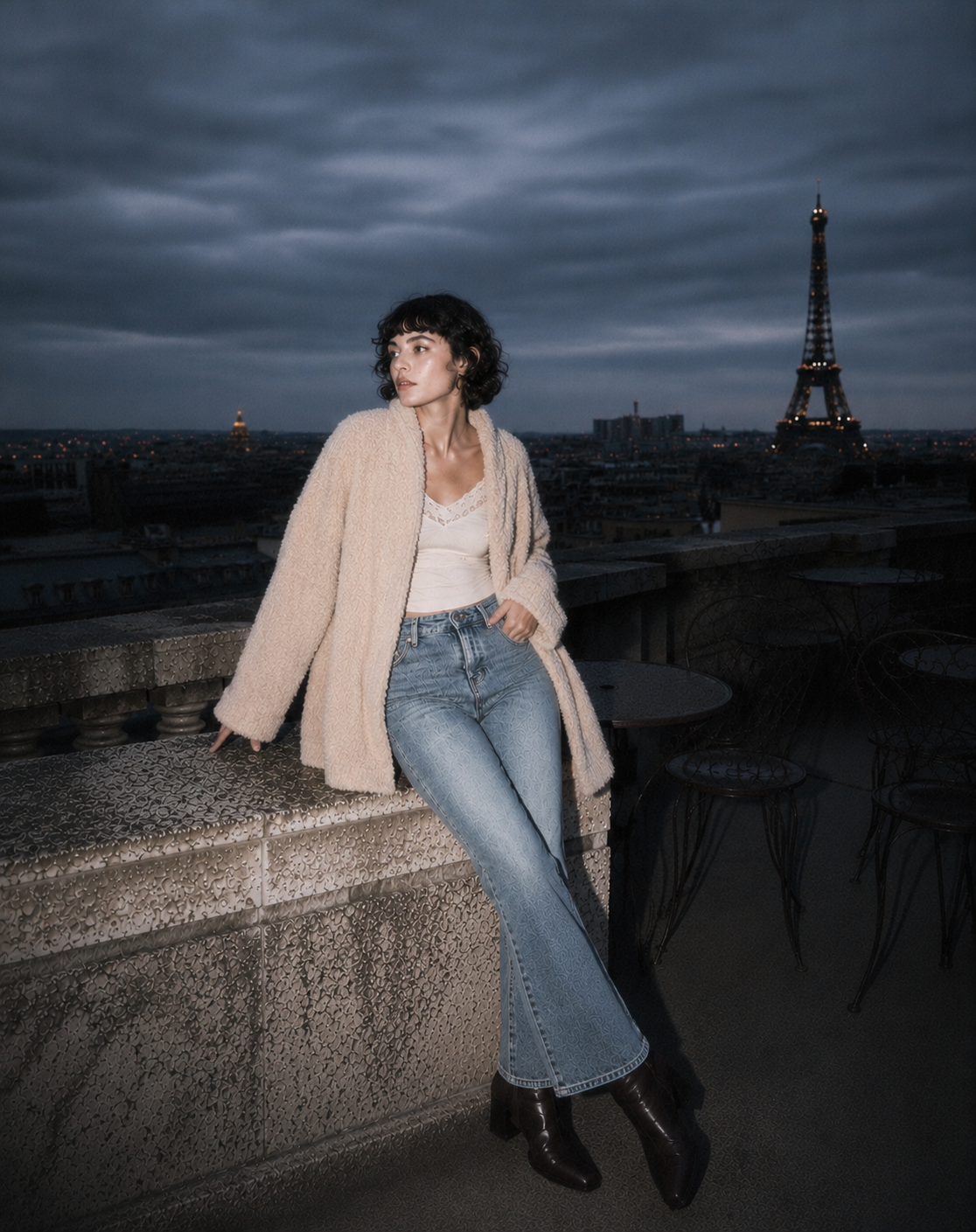 Cárdigan Teddy Texturizado Oversize