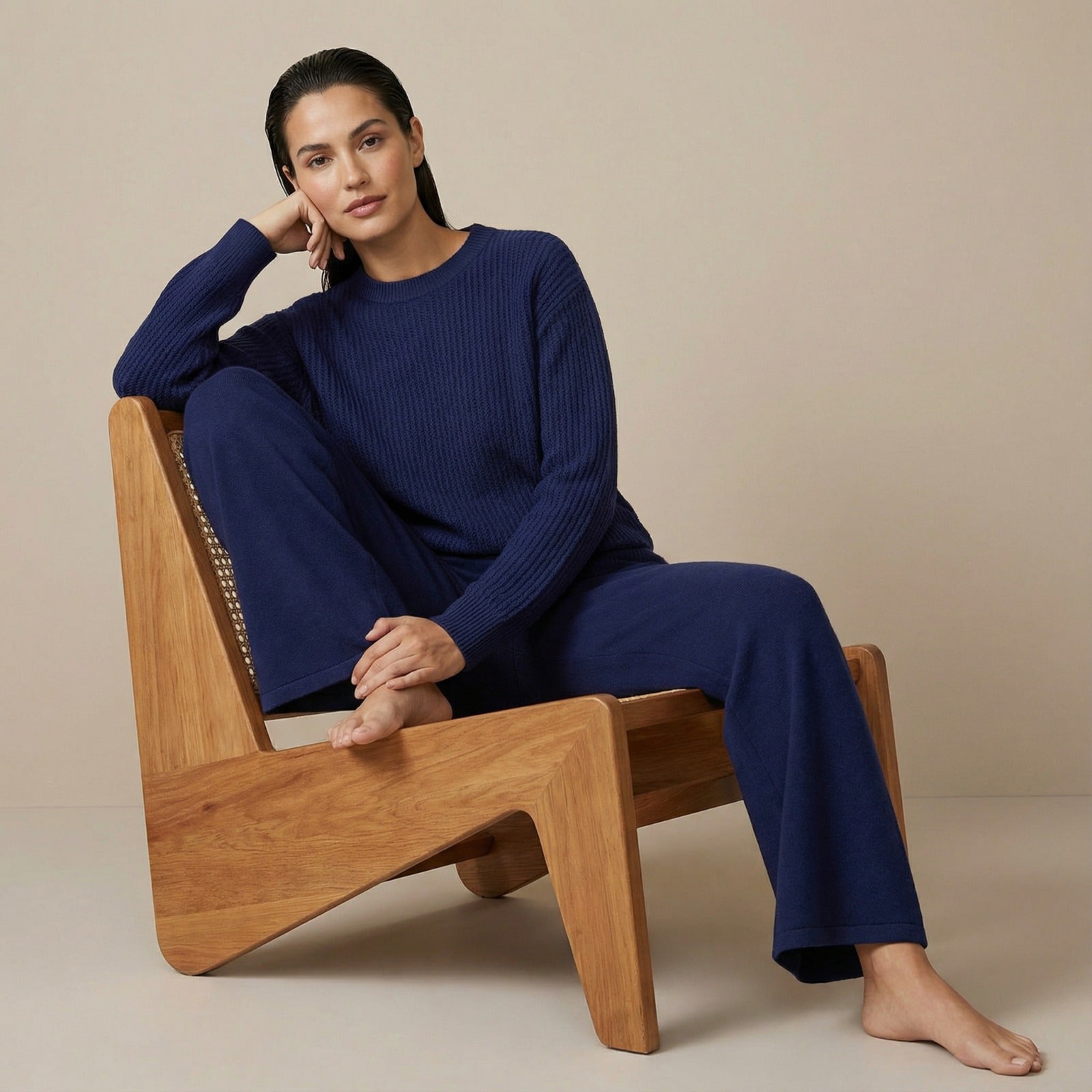 Conjunto de punto texturizado de dos piezas