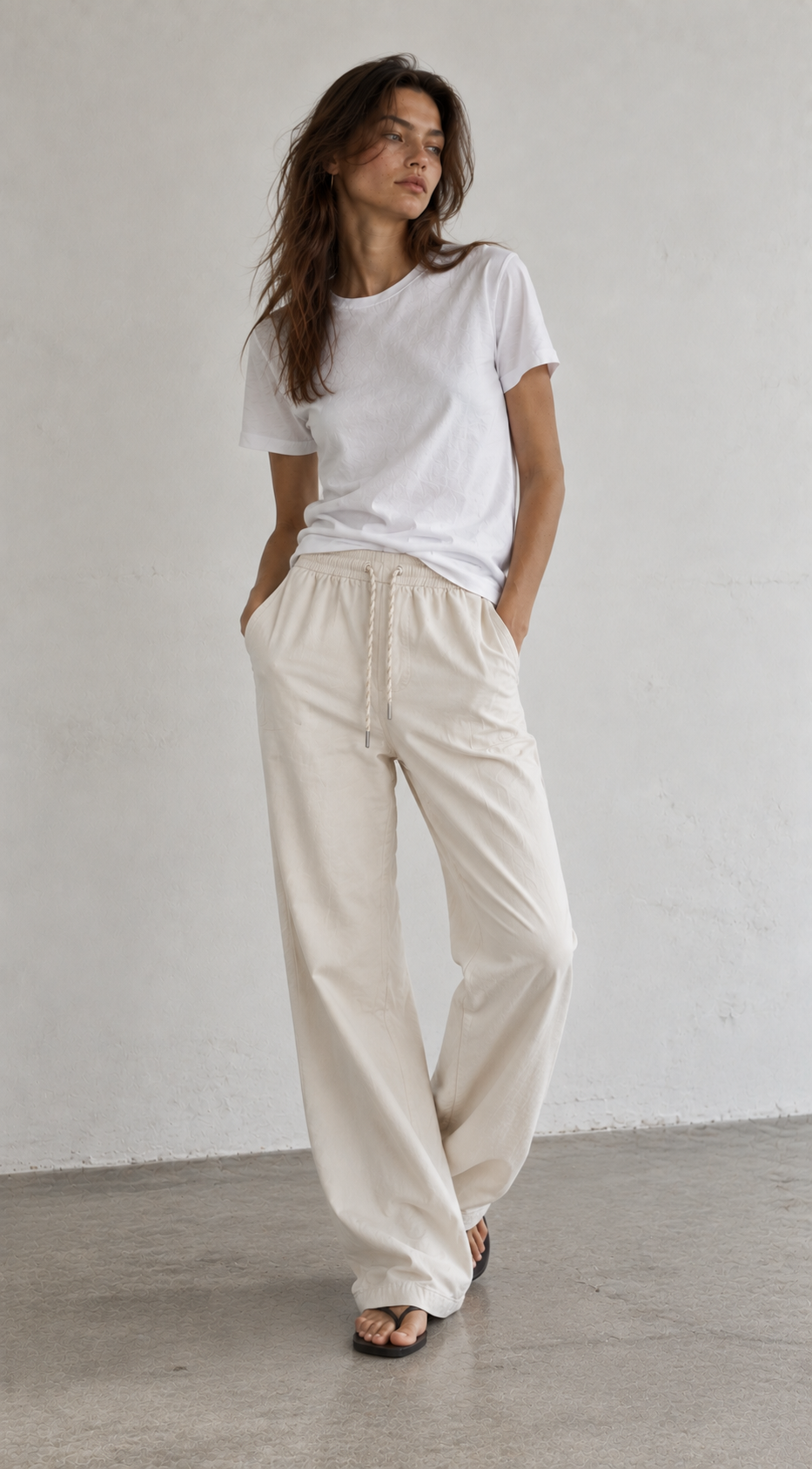 Pantalón Relax Fit con Cintura Elástica