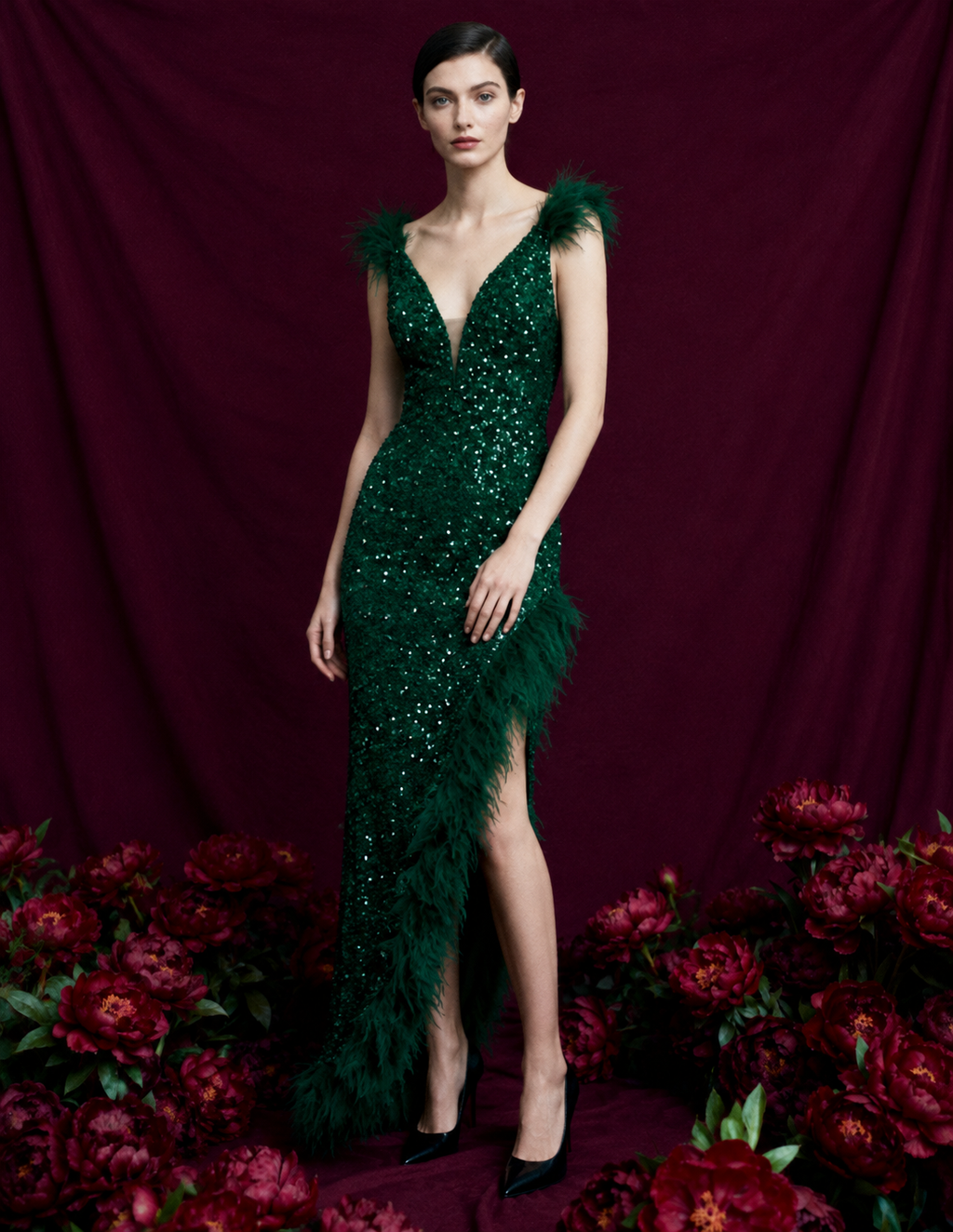 Vestido Nocturno “Pluma de Estrella”