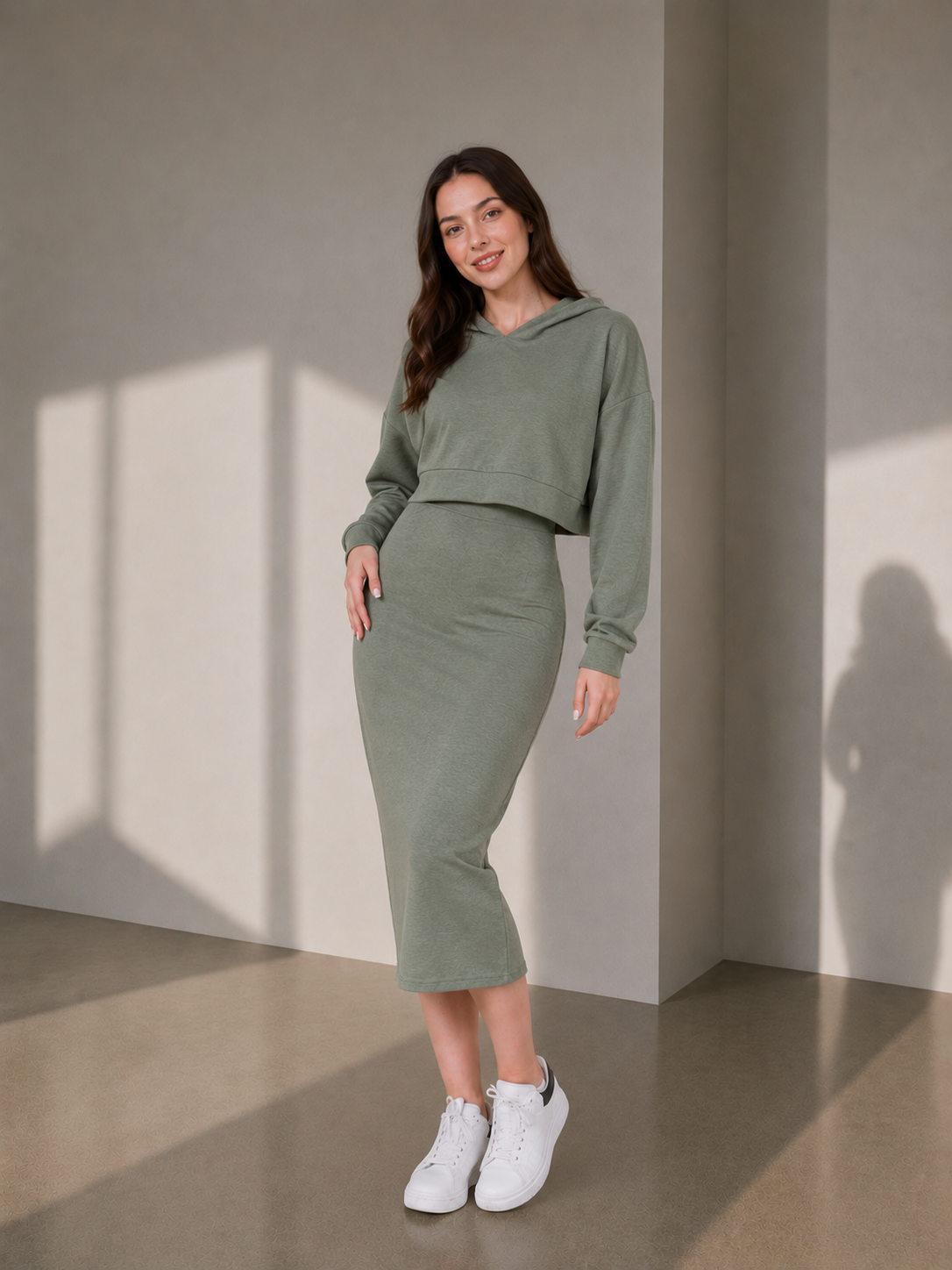 Conjunto Urban Cozy con Sudadera Midi