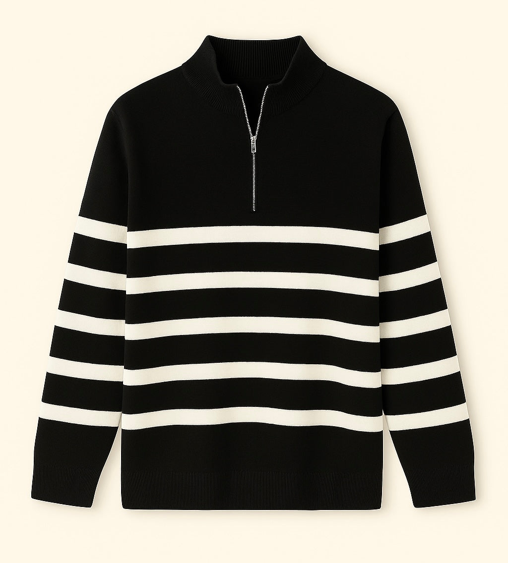 Sudadera marinera con cremallera