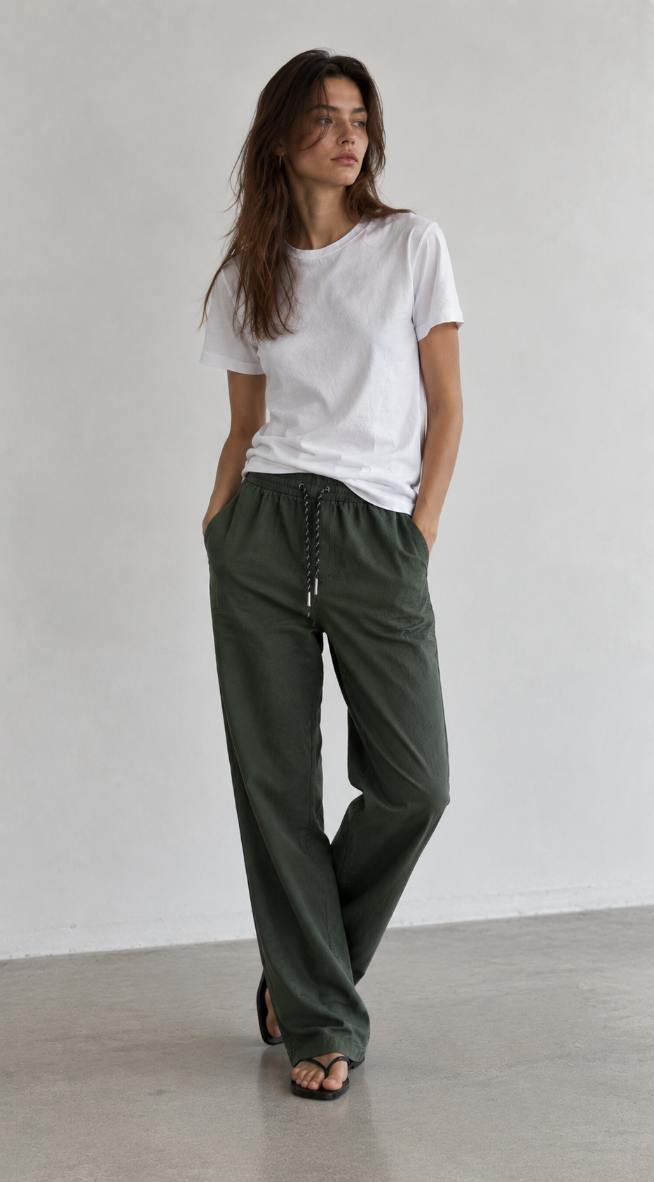 Pantalón Relax Fit con Cintura Elástica