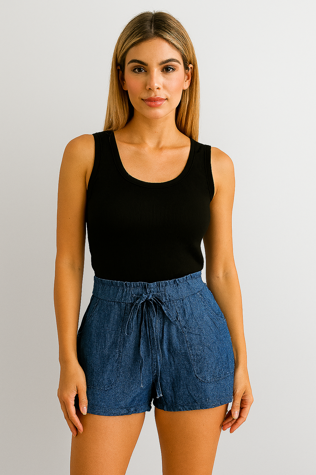 Shorts de mezclilla ligera