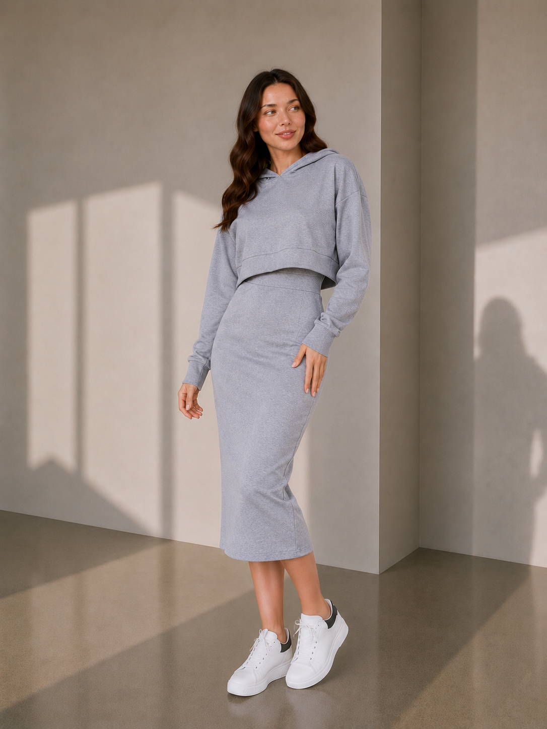 Conjunto Urban Cozy con Sudadera Midi