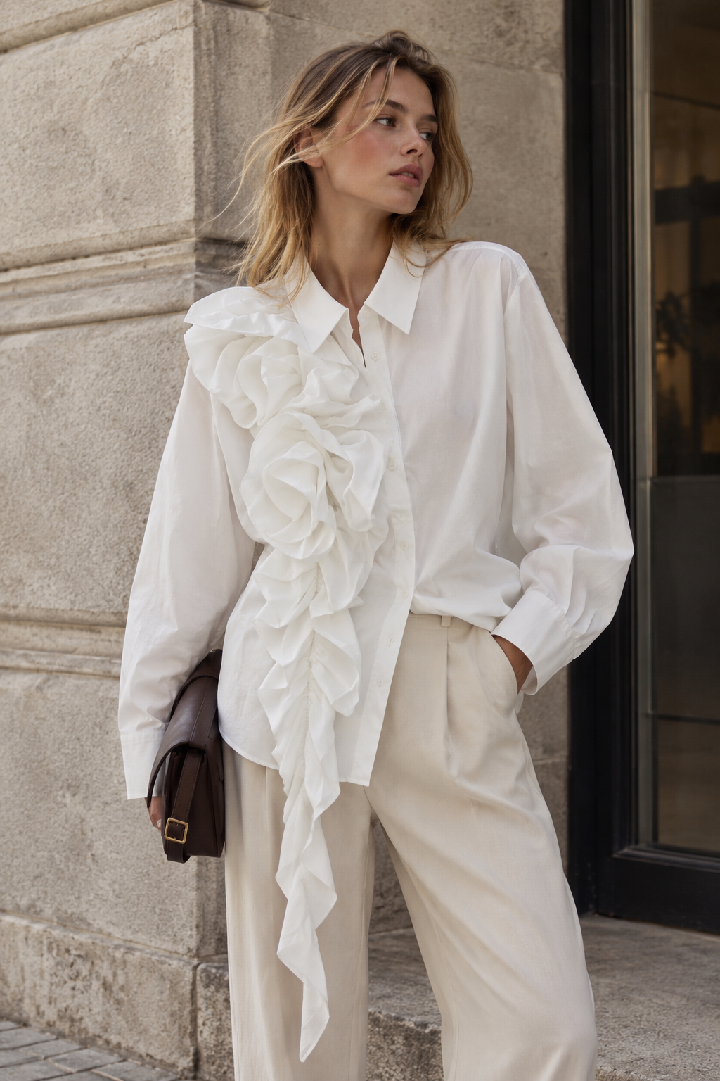 Camisa Con Volumen Escultural Lirio