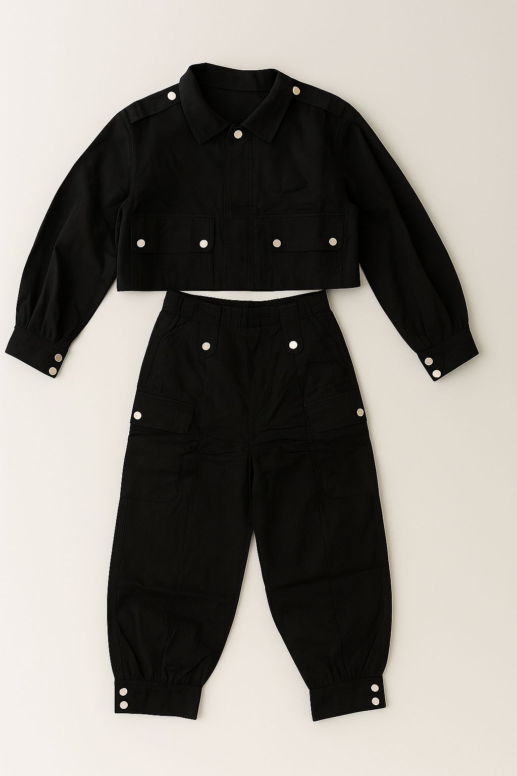 Conjunto crop utilitario estructurado