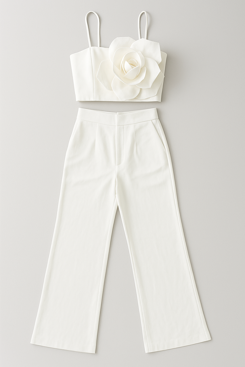 Conjunto flor escultural