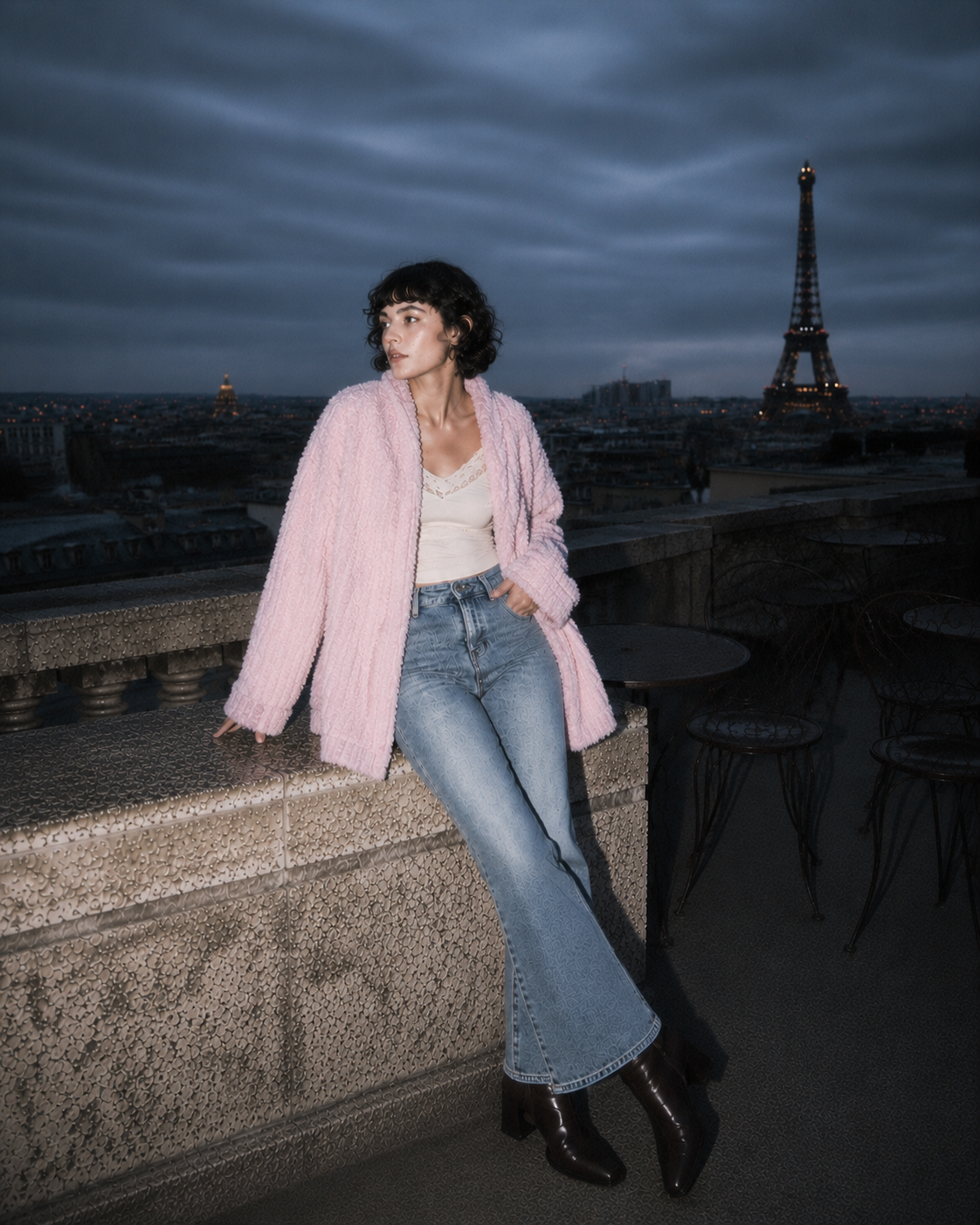 Cárdigan Teddy Texturizado Oversize