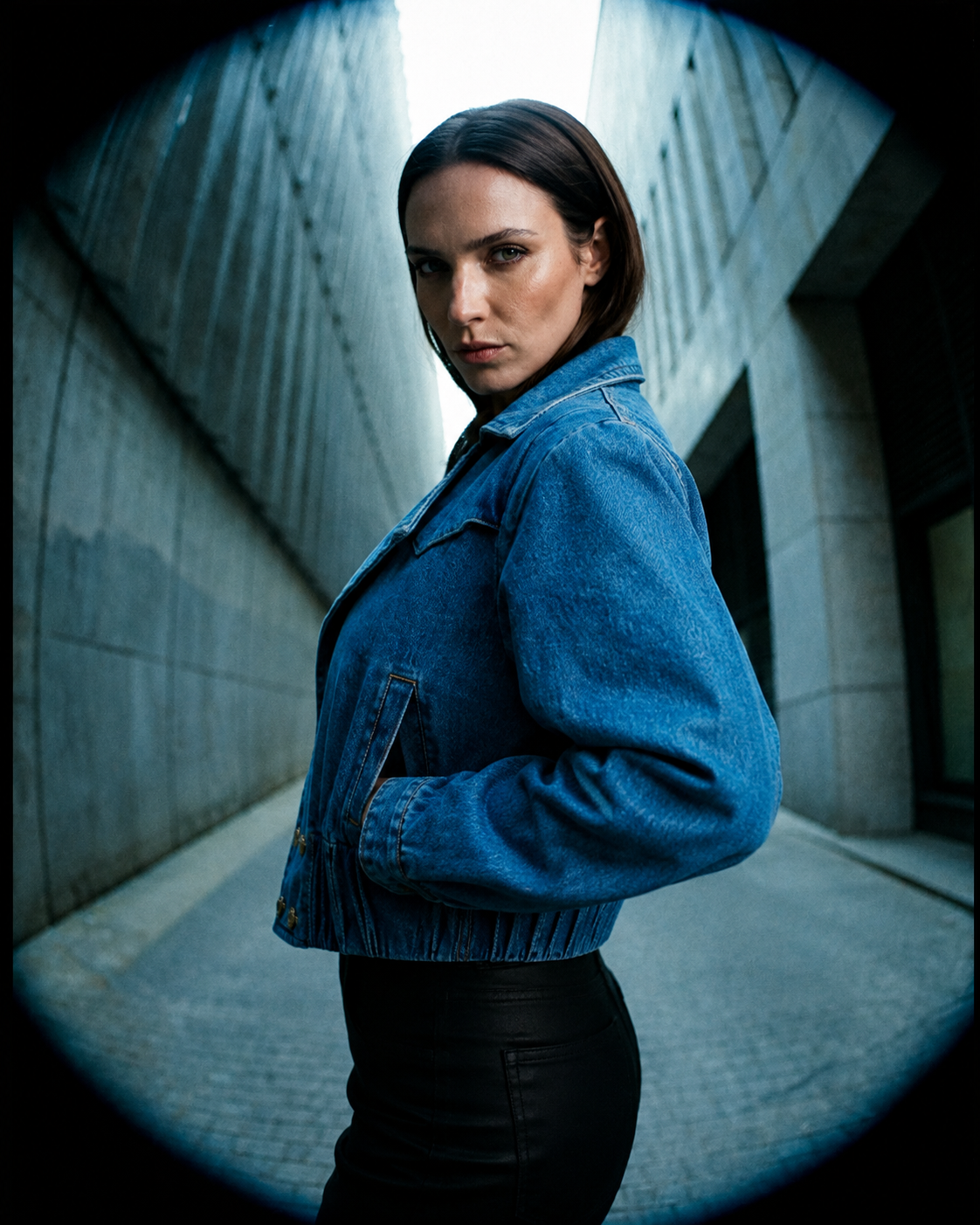 Chaqueta corta denim “Blue Horizon”