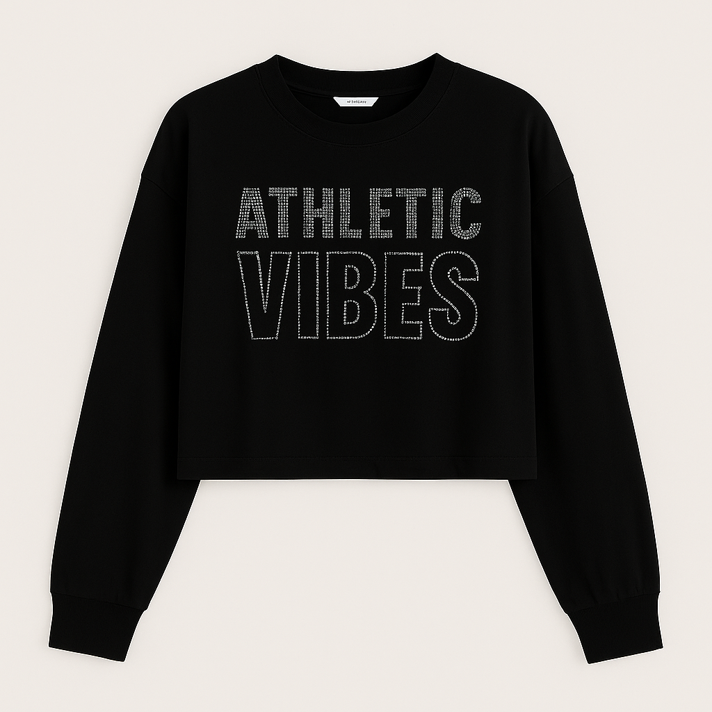 Sudadera "Athletic Vibes" con Estampado de Letras