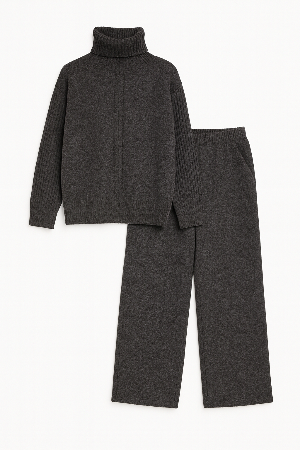 Conjunto de punto con cuello alto
