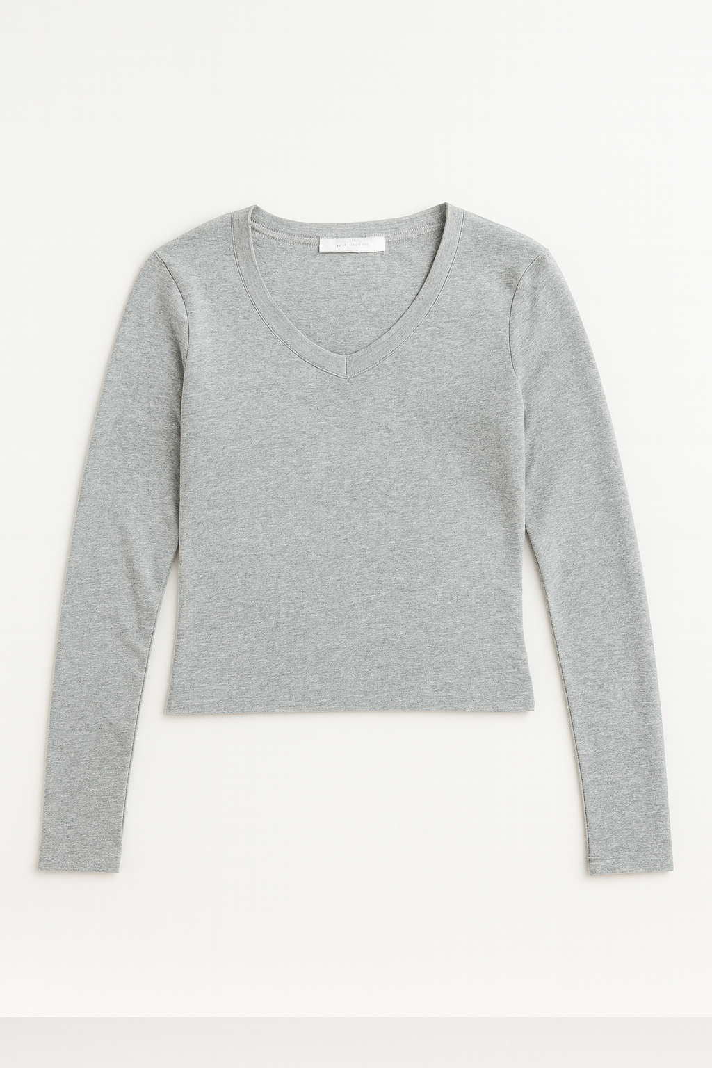 Top Crop Cuello Pico Essential Soft