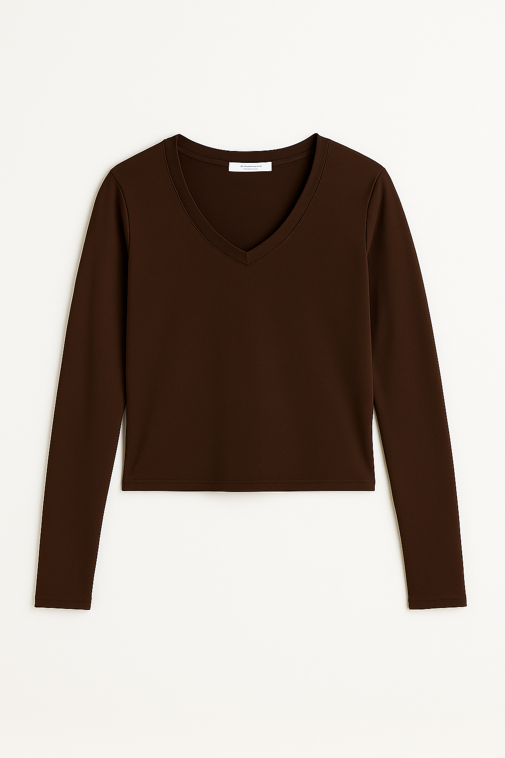 Top Crop Cuello Pico Essential Soft