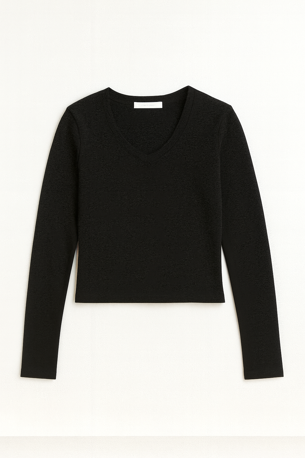 Top Crop Cuello Pico Essential Soft