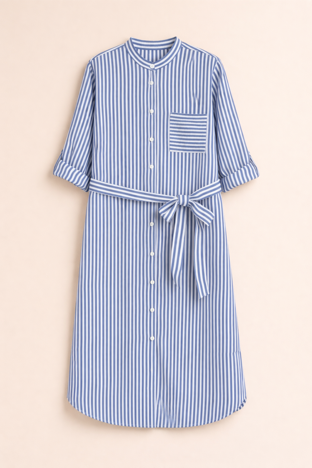 Vestido Camisero Midi Rayas Soft Belt