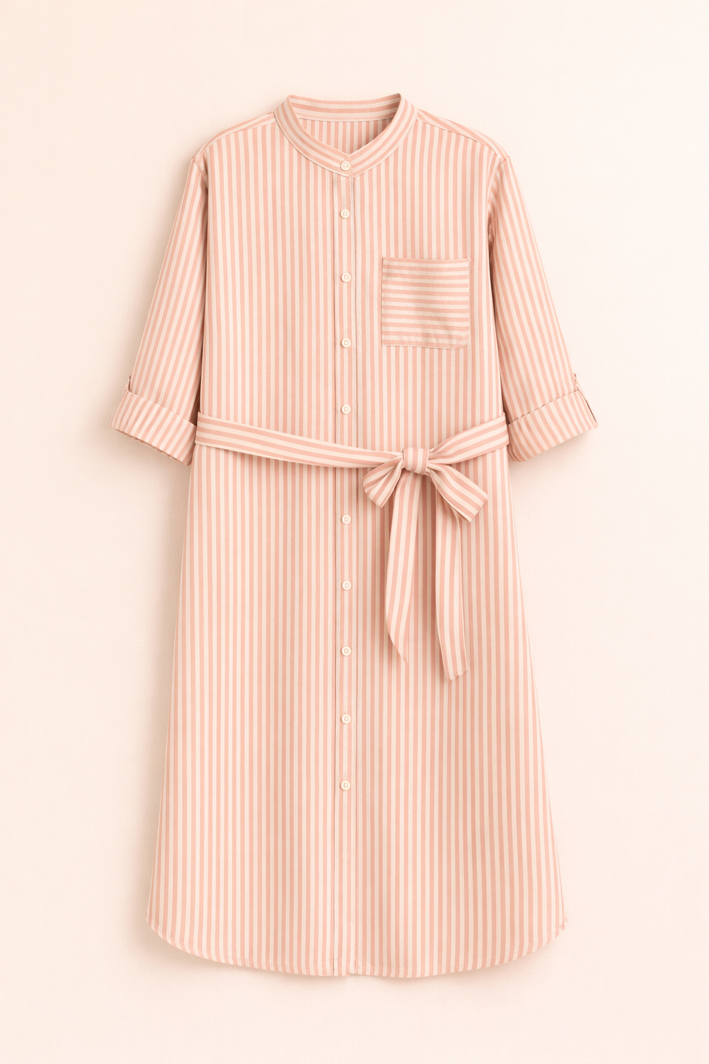 Vestido Camisero Midi Rayas Soft Belt