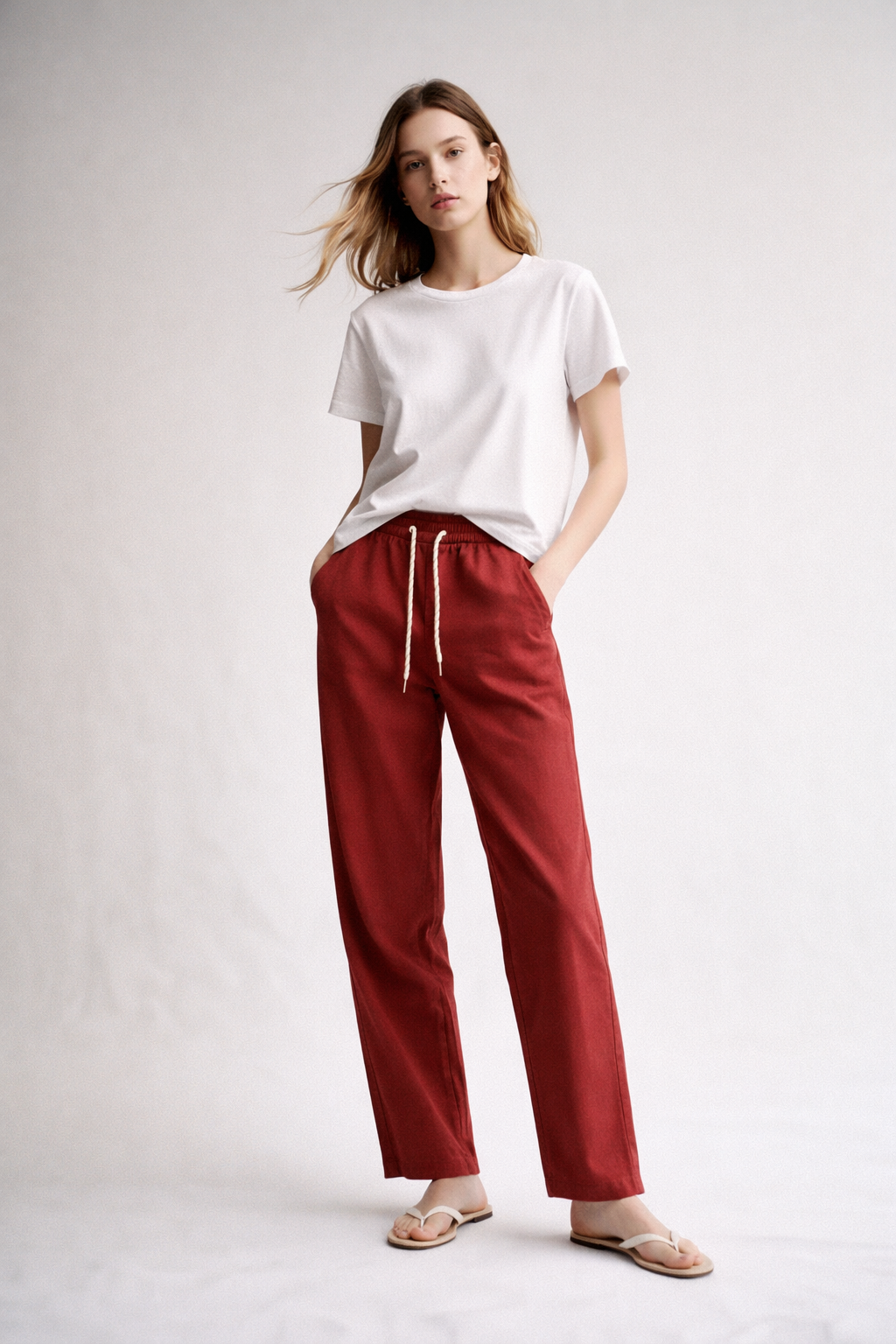 Pantalón Relax Fit con Cintura Elástica