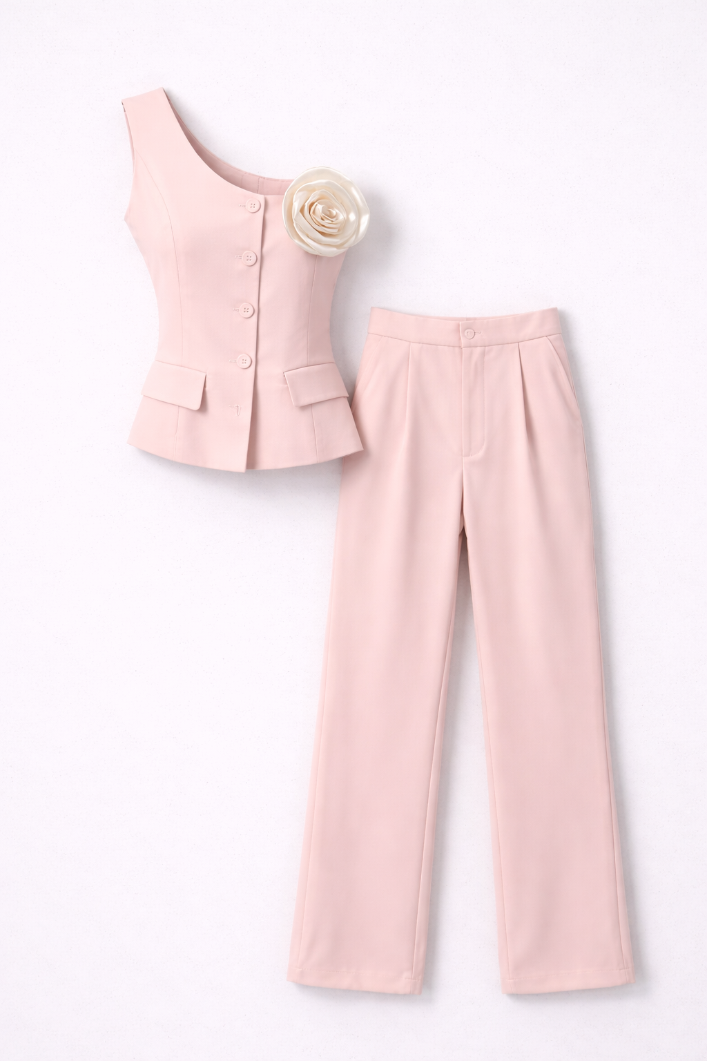 Conjunto Sastrero Flor Escultural