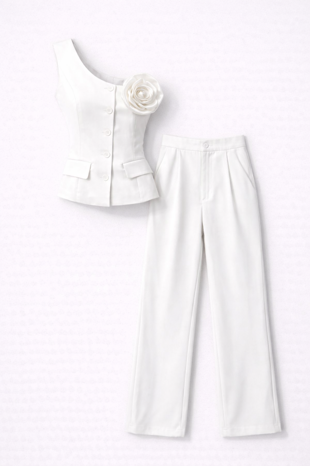 Conjunto Sastrero Flor Escultural