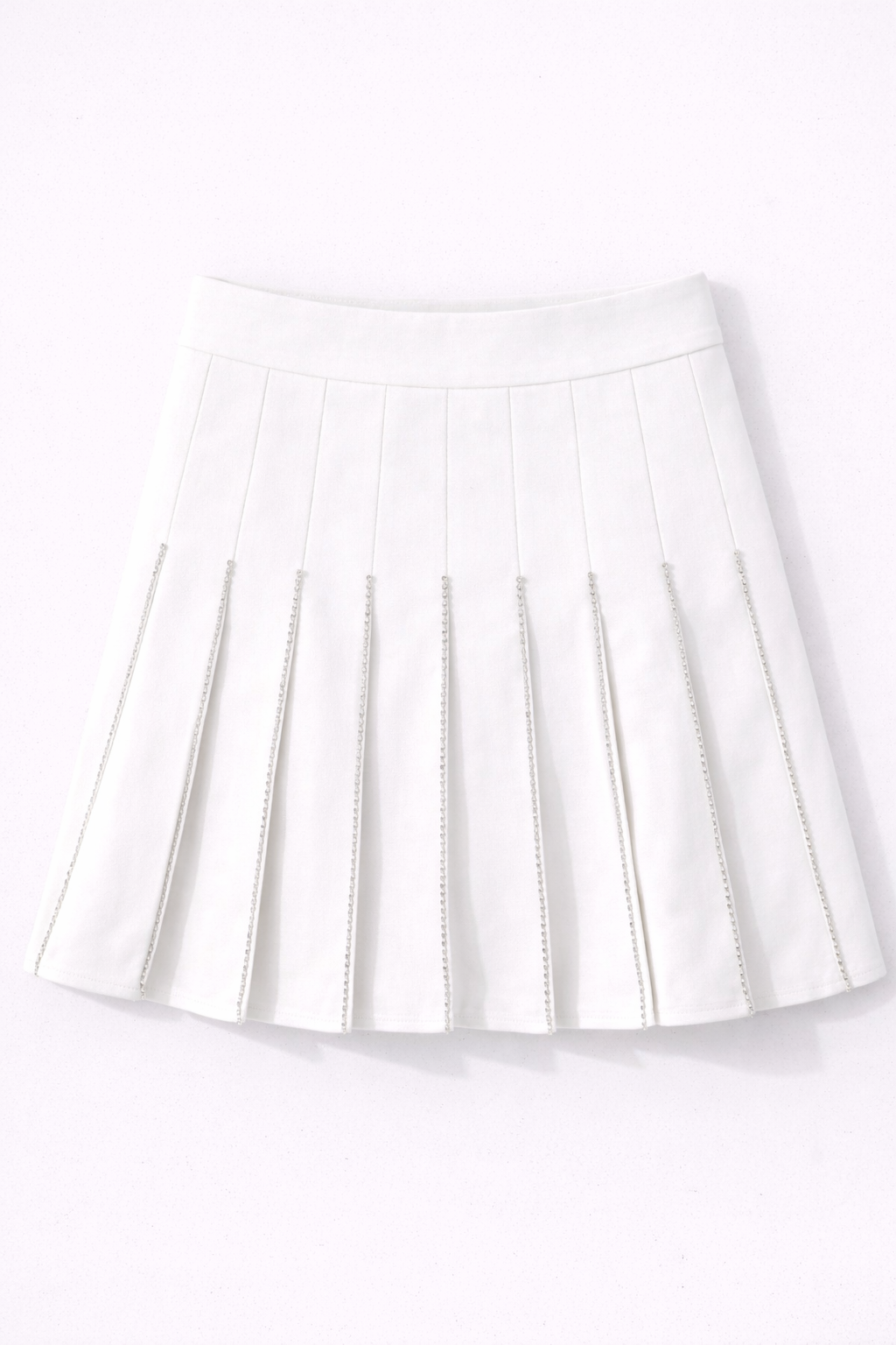 Falda mini Plisada Con Detalle Joya