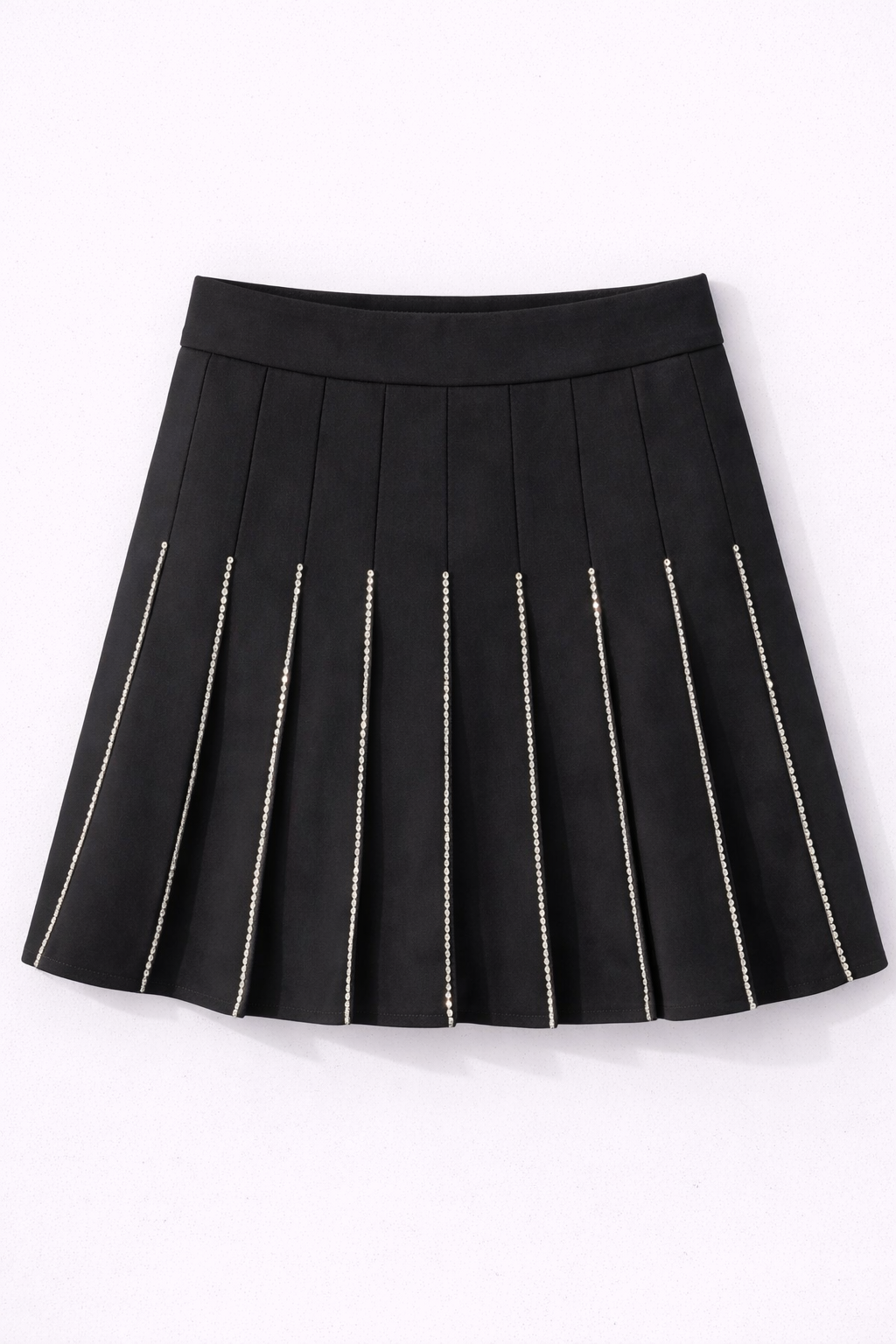 Falda mini Plisada Con Detalle Joya