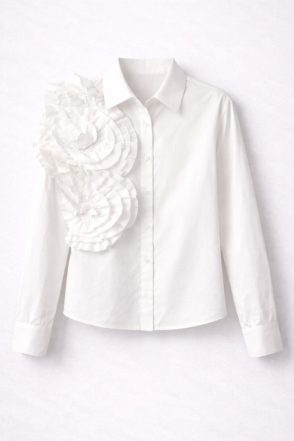 Camisa roseta etérea