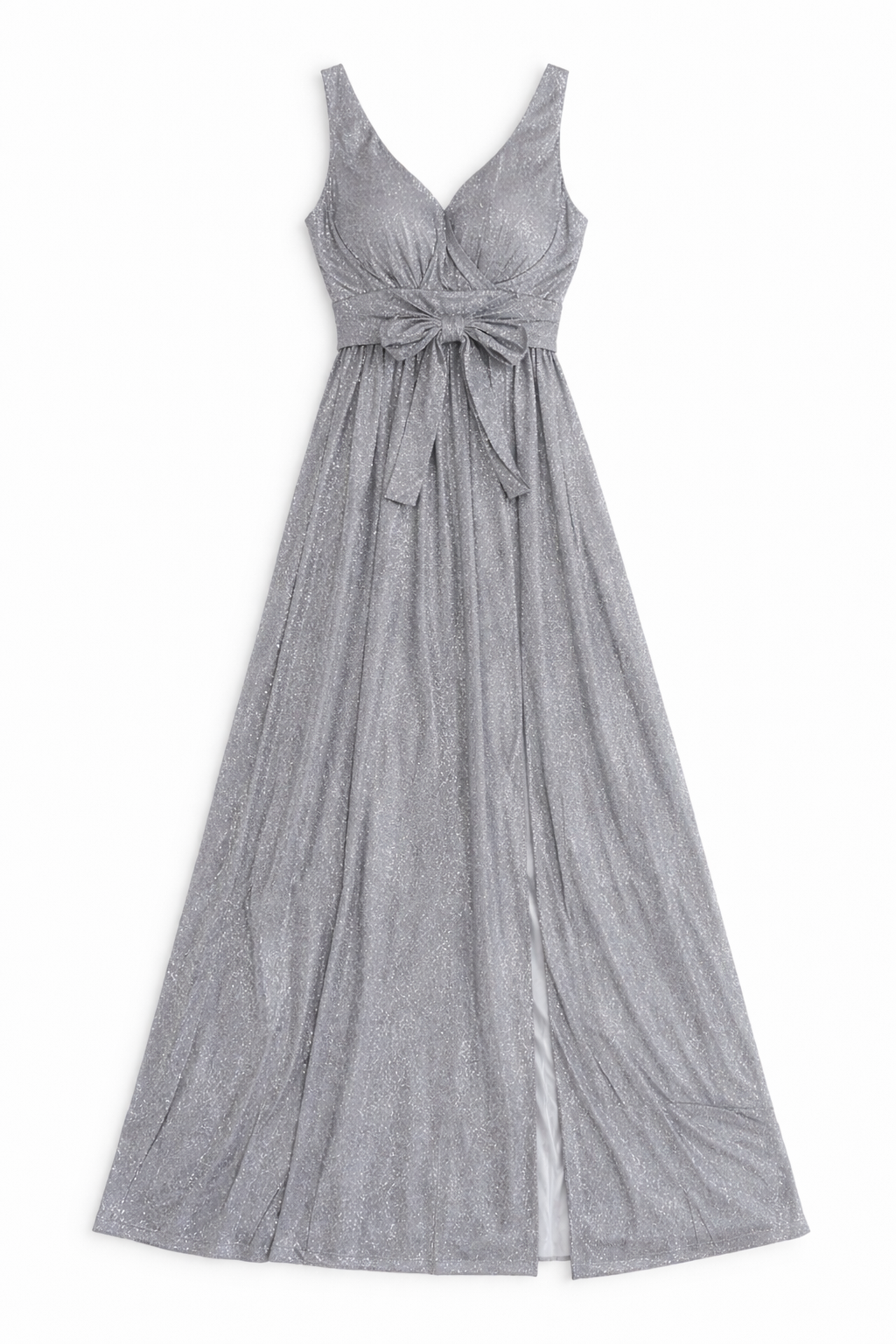 Vestido largo Lumen con brillo sutil