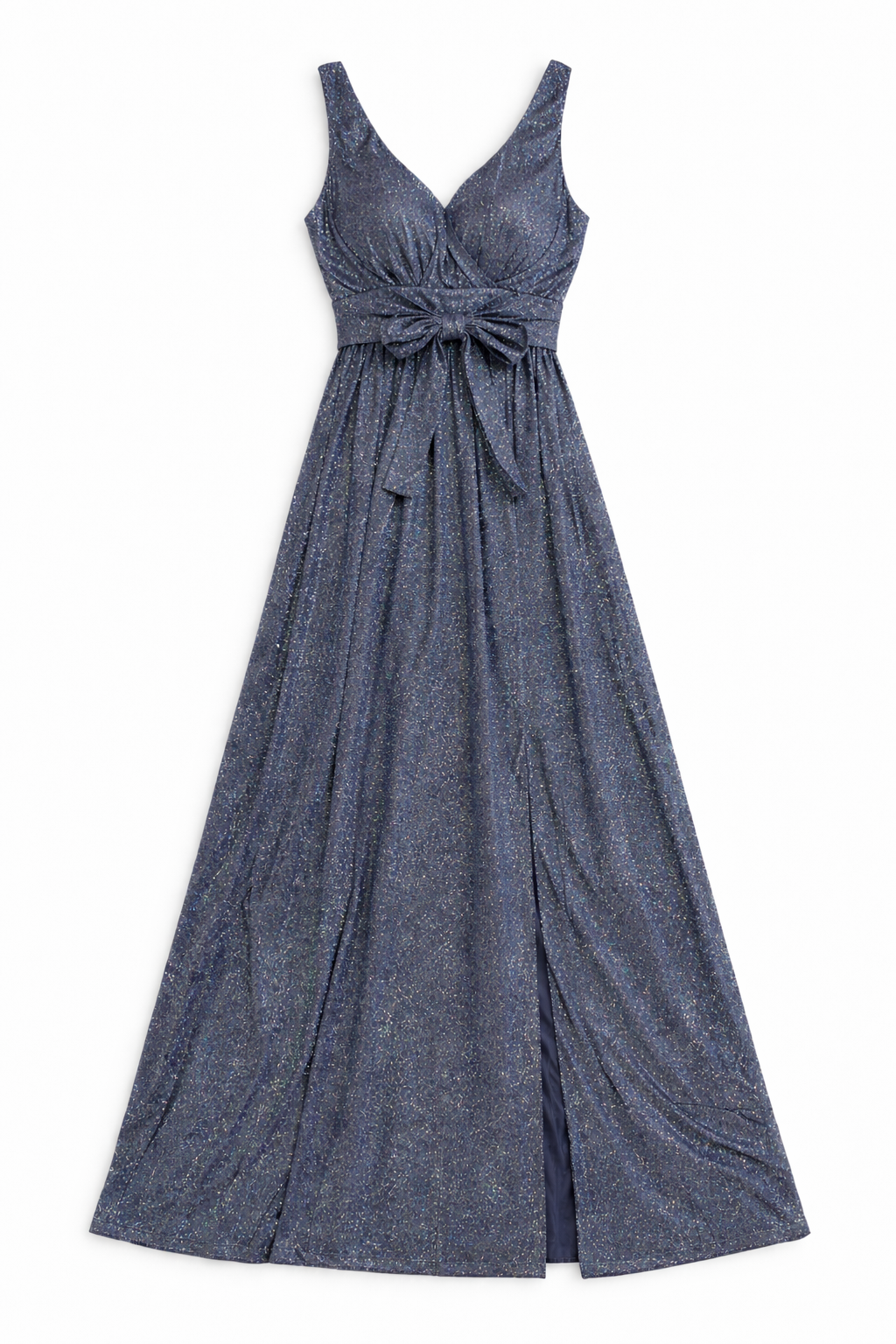 Vestido largo Lumen con brillo sutil