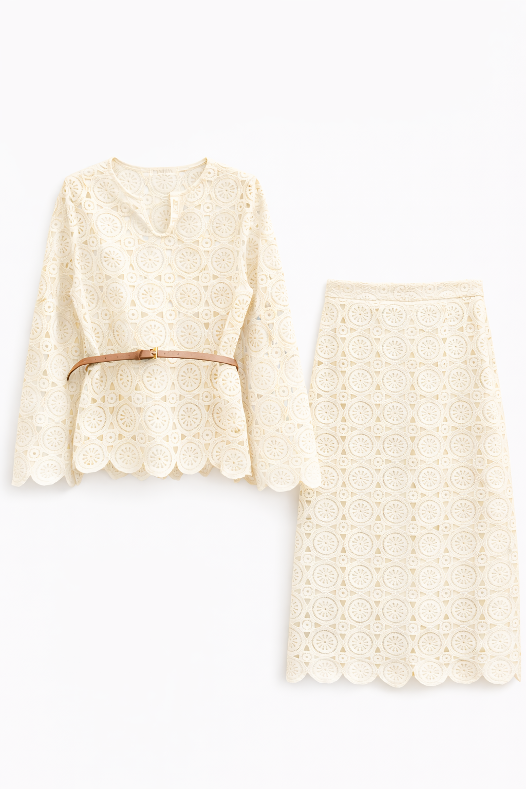 Conjunto Aurora de Encaje Geométrico