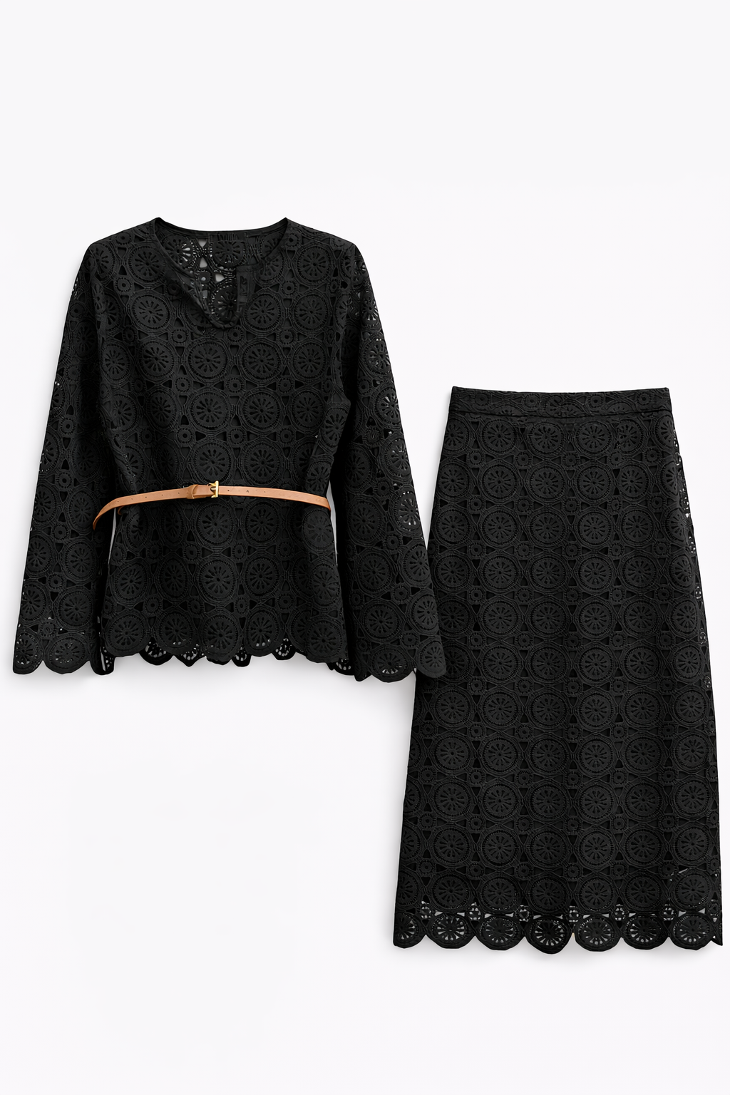 Conjunto Aurora de Encaje Geométrico