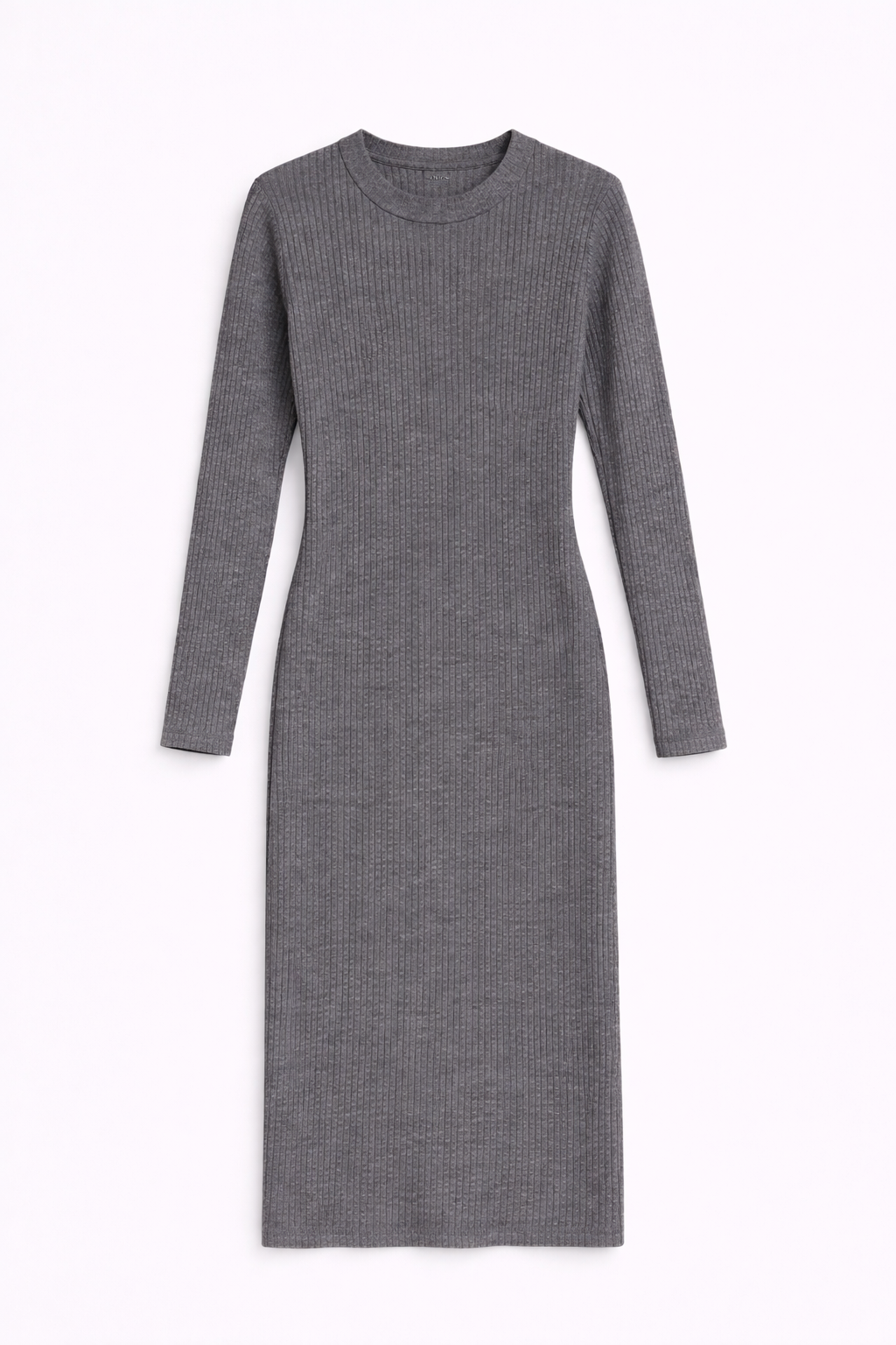 Vestido midi de punto canalé “Aura Essential”