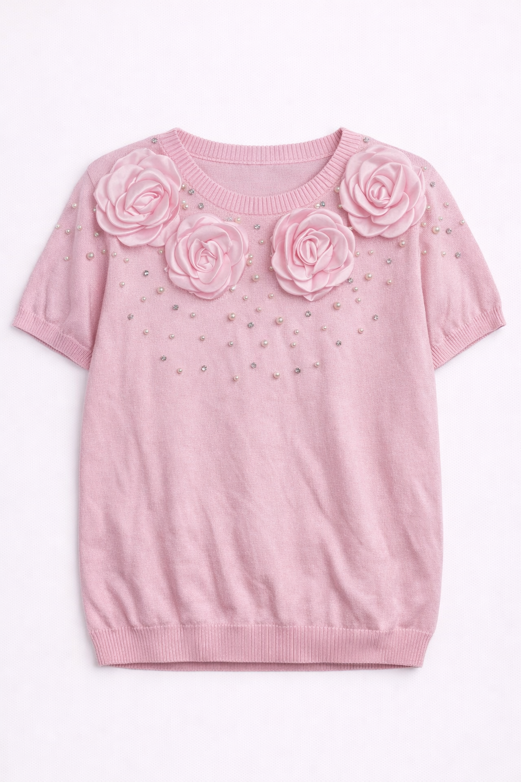 3D立体花卉T恤“极简优雅”