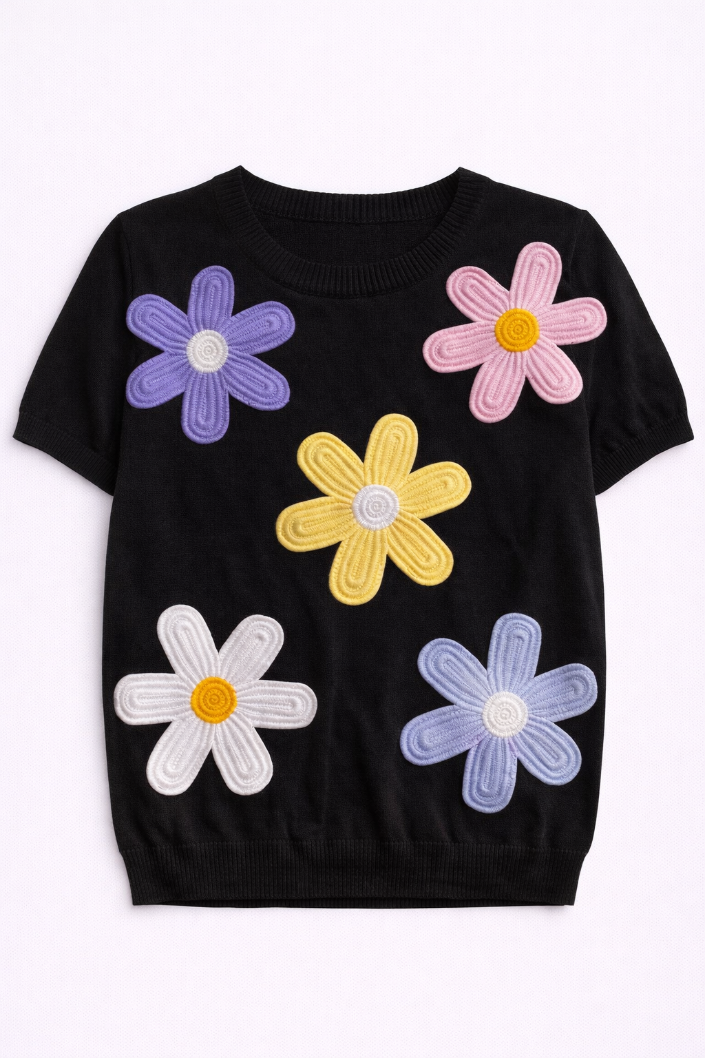 3D立体花卉T恤“极简优雅”