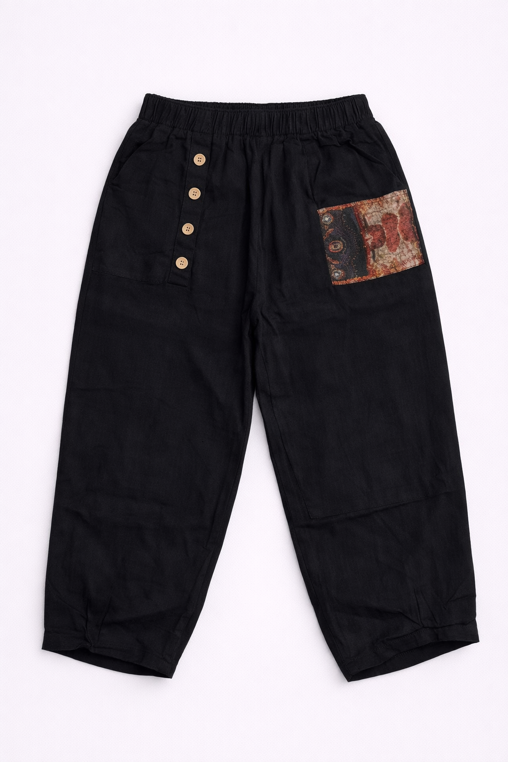 Pantalón Aura Patch con botones y cintura elástica