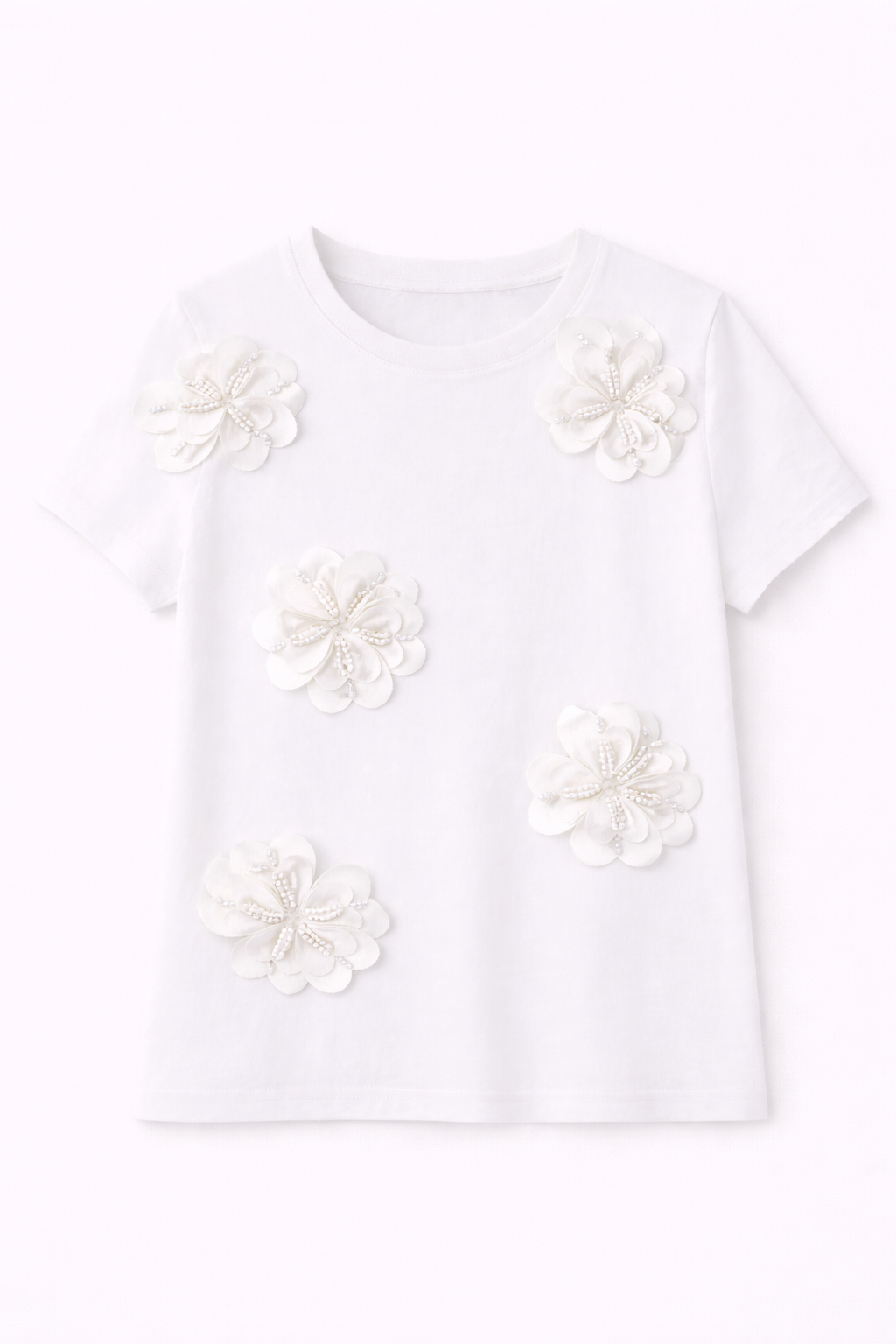 3D立体花卉T恤“极简优雅”