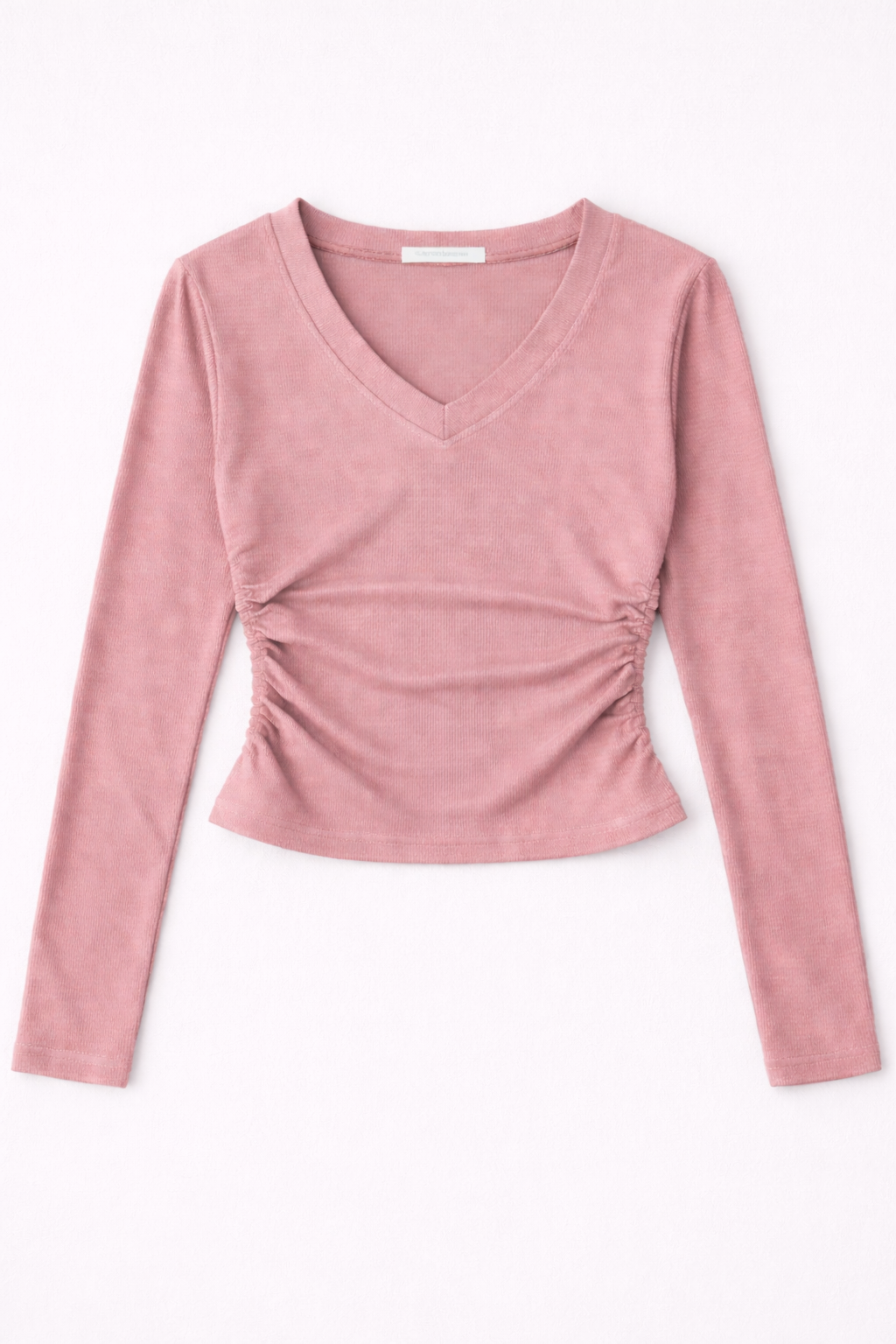 Sudadera Fruncida Escote Pico Soft Touch