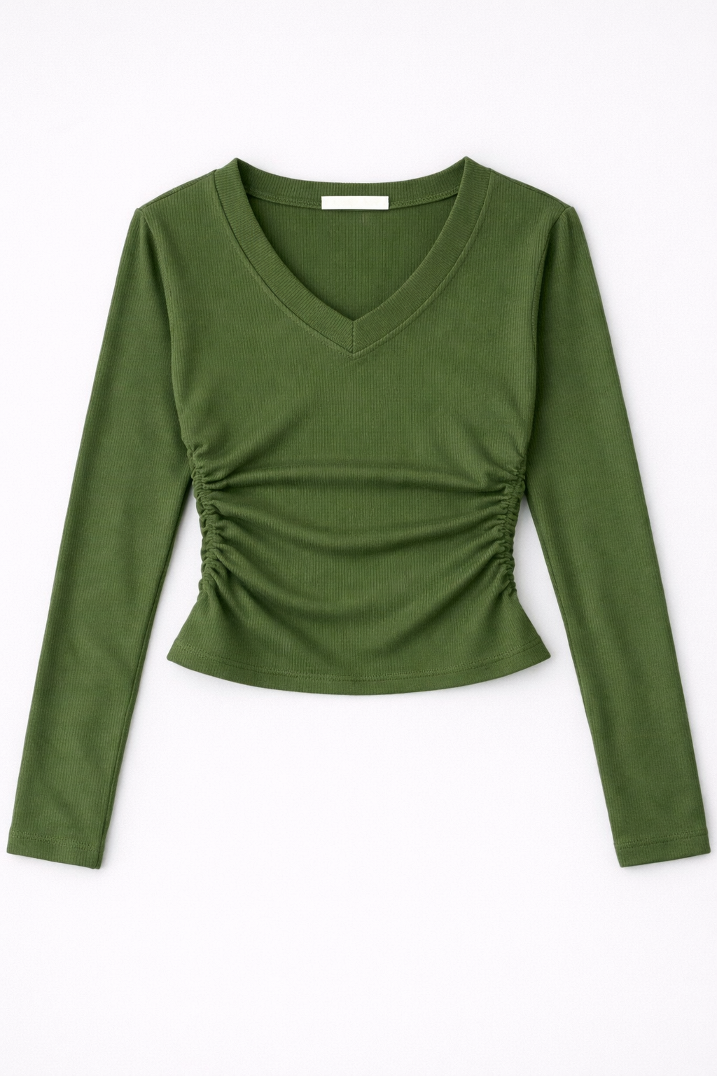 Sudadera Fruncida Escote Pico Soft Touch