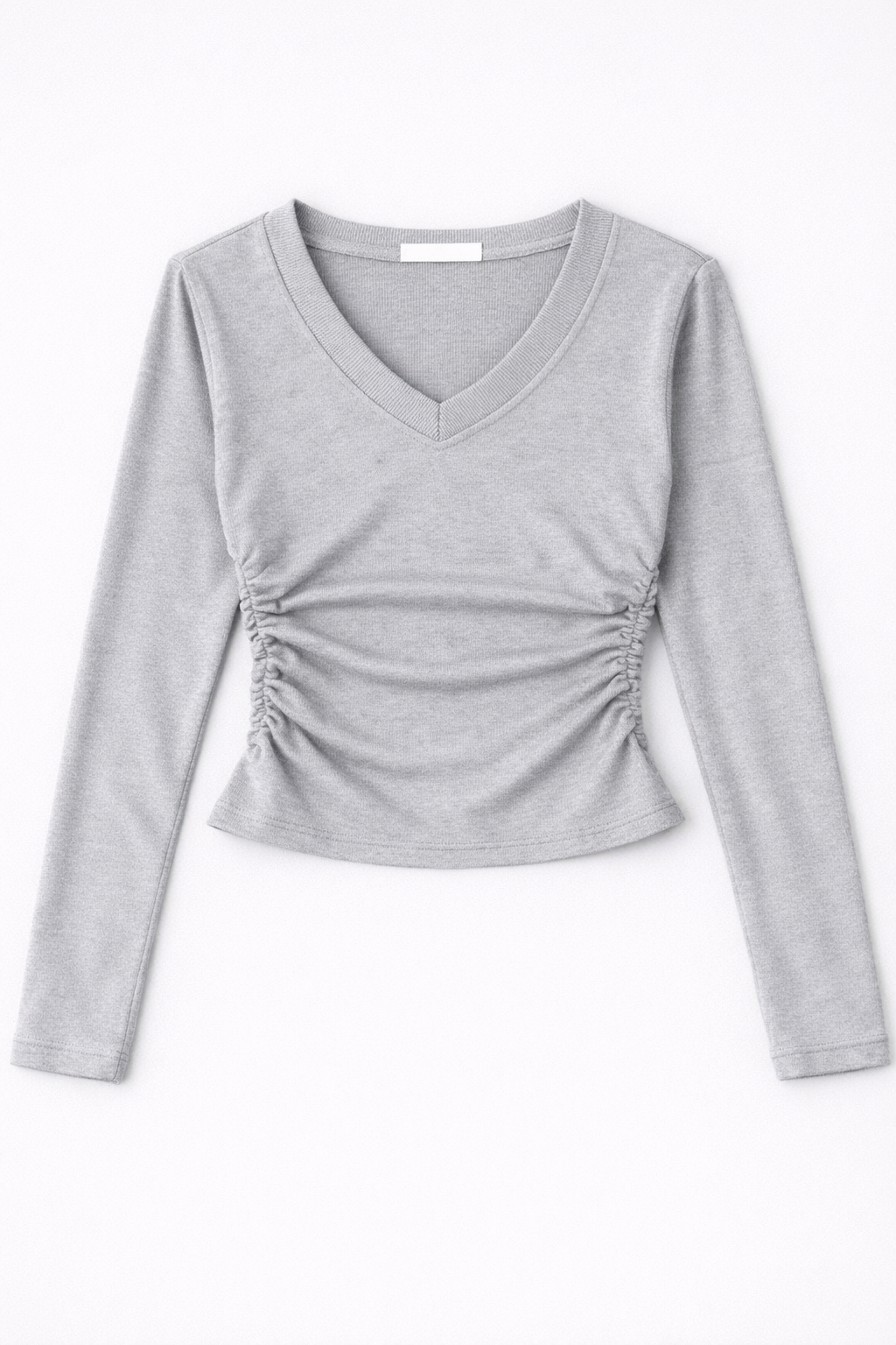 Sudadera Fruncida Escote Pico Soft Touch