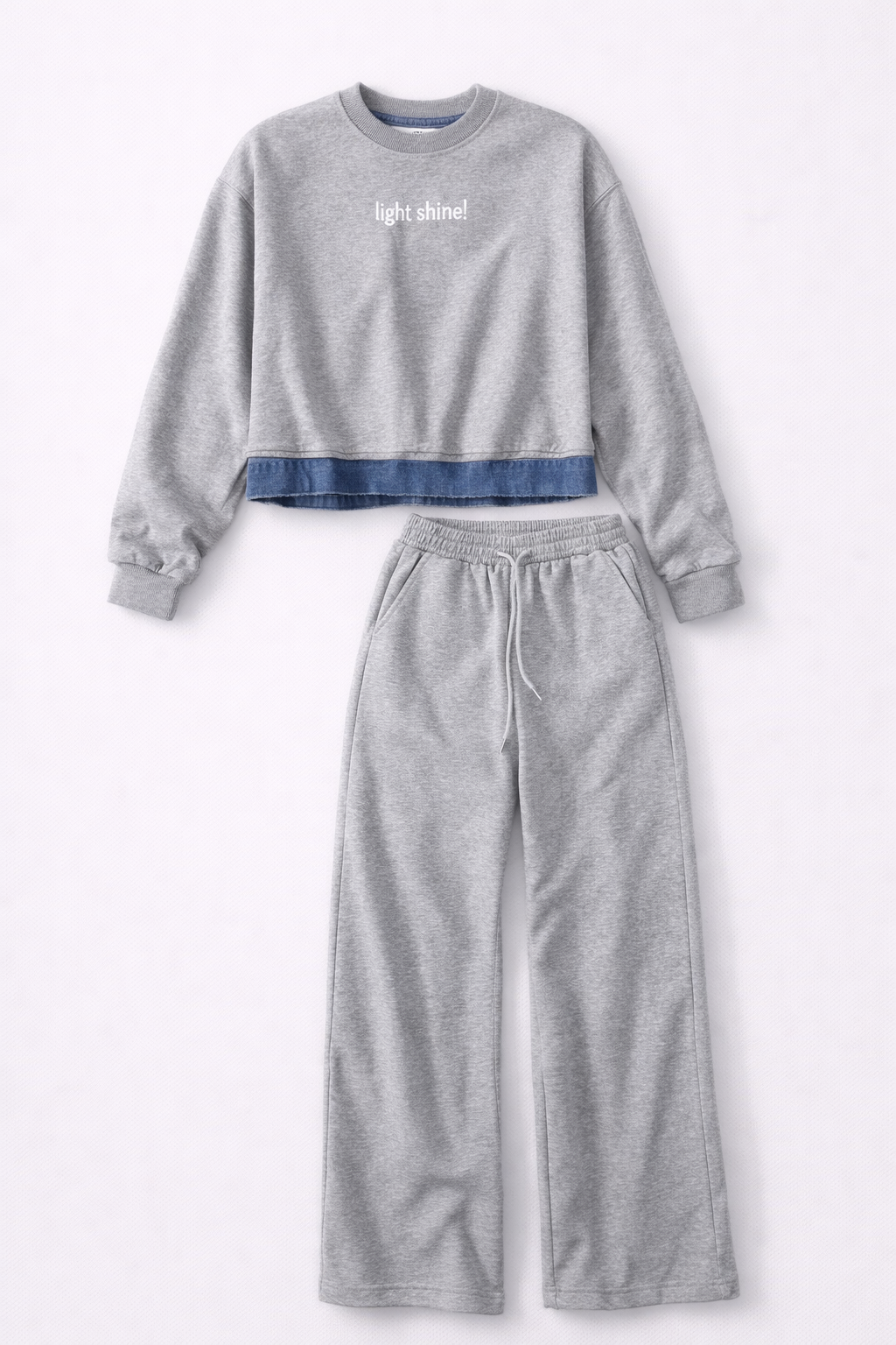 Conjunto urbano con detalle denim