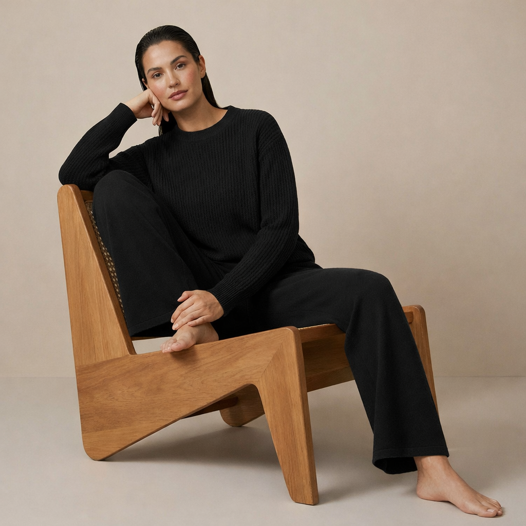 Conjunto de punto texturizado de dos piezas