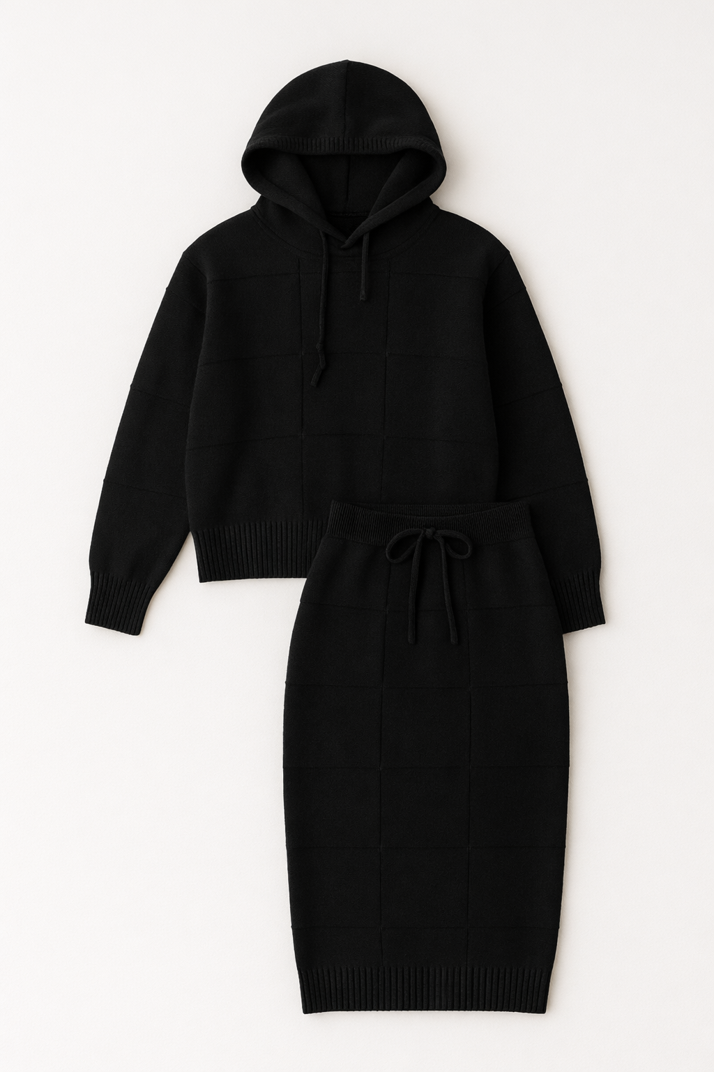 Conjunto De Punto “Luz Serena” Con Capucha