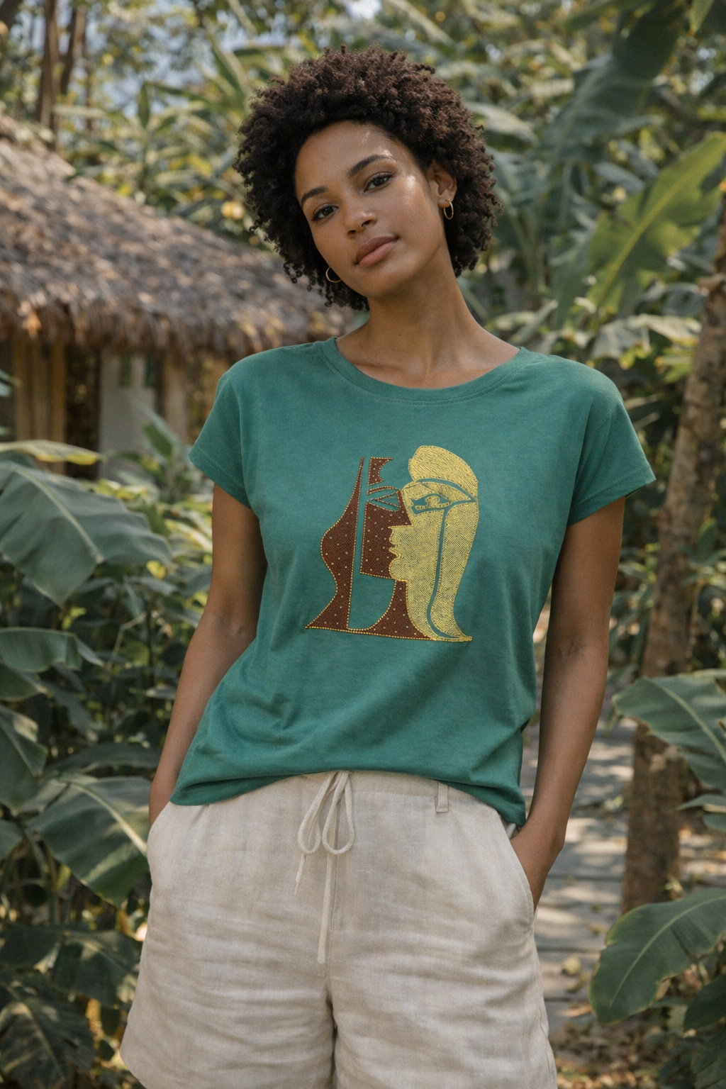 3D立体花卉T恤“极简优雅”