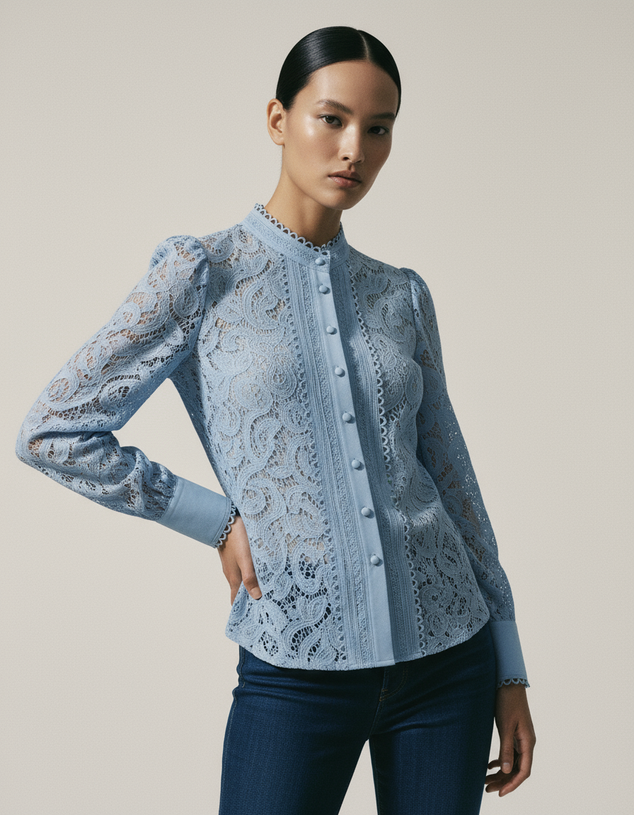 Blusa de Encaje Clásica