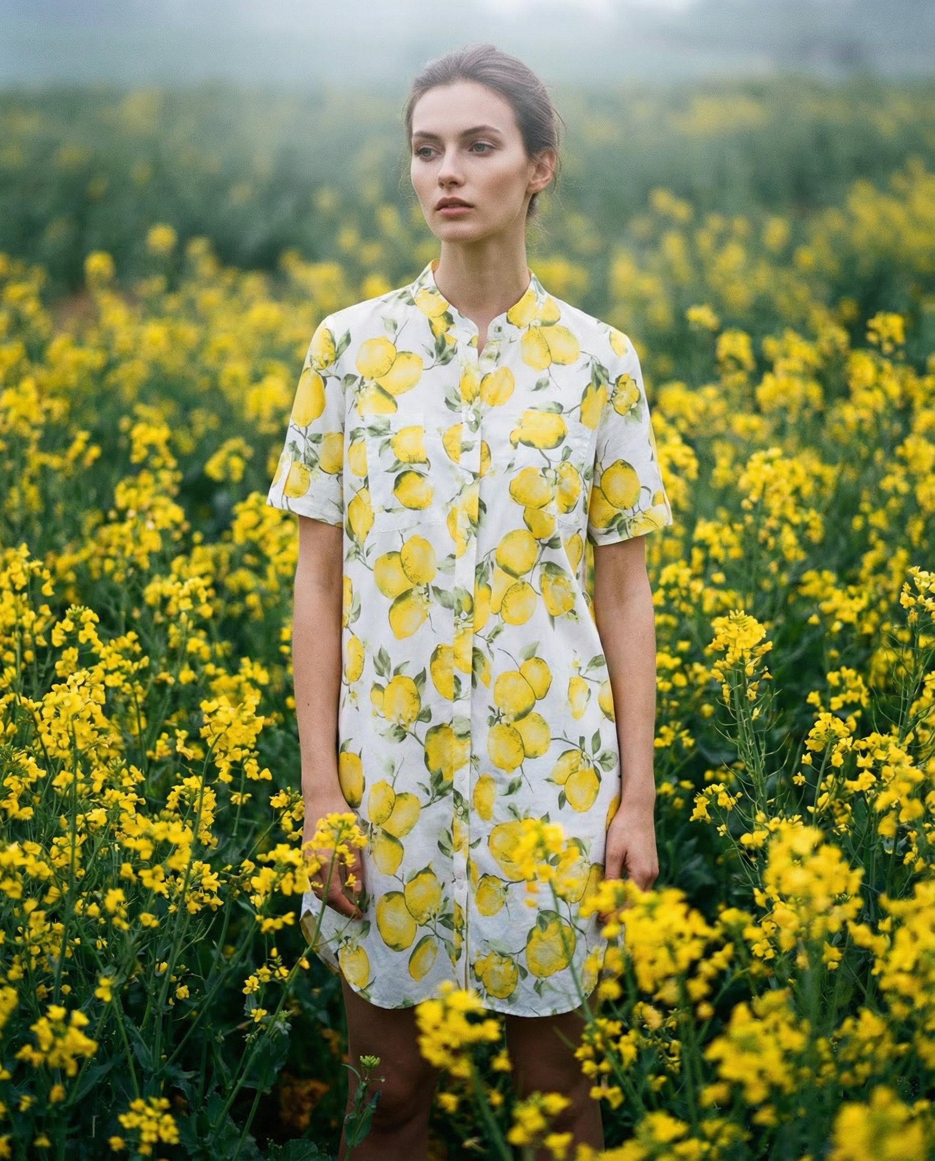 Vestido Limón Atelier Camisero Fluido