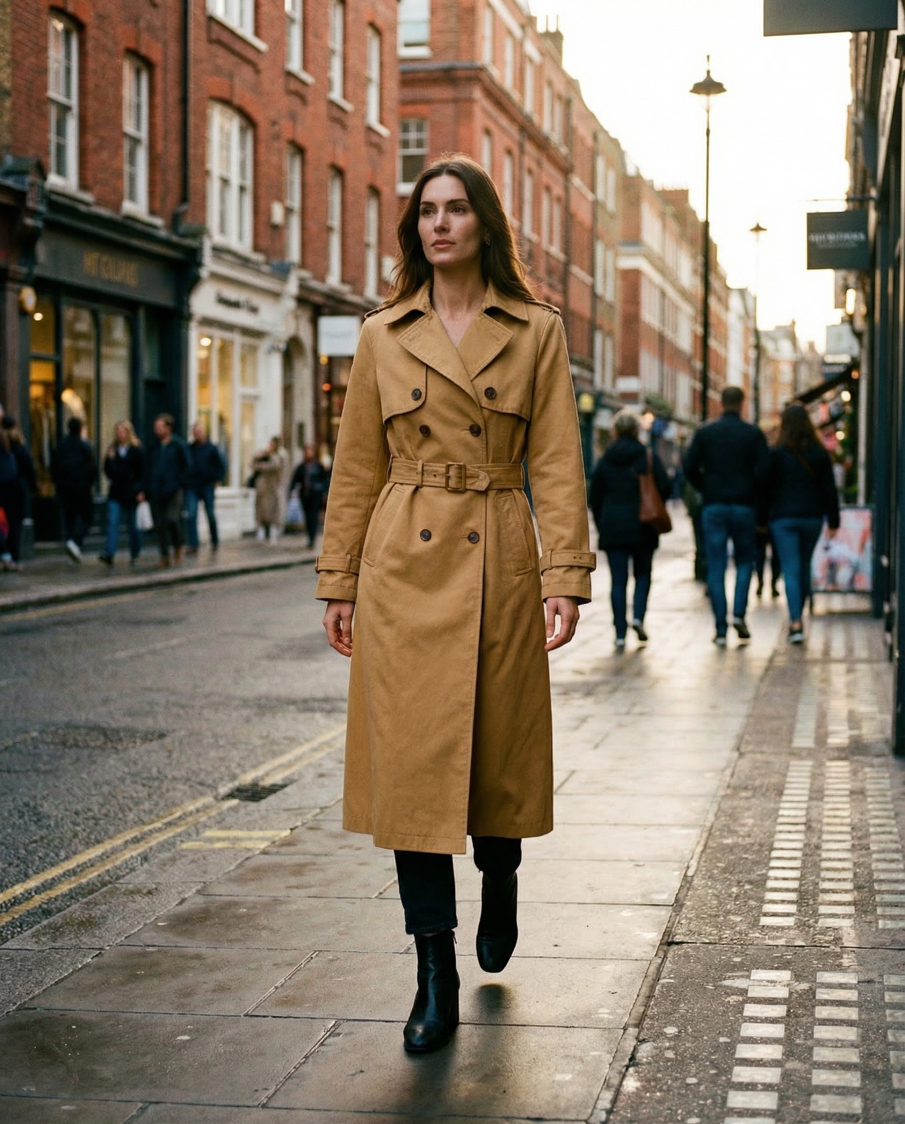 Abrigo Gabardina Aurelia larga